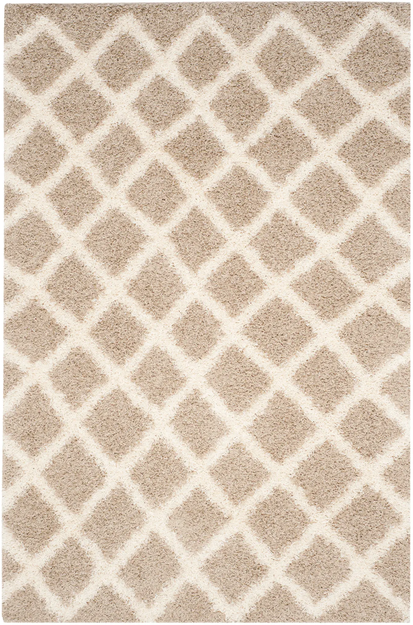 Dallas Diamond Grid Shag Rug
