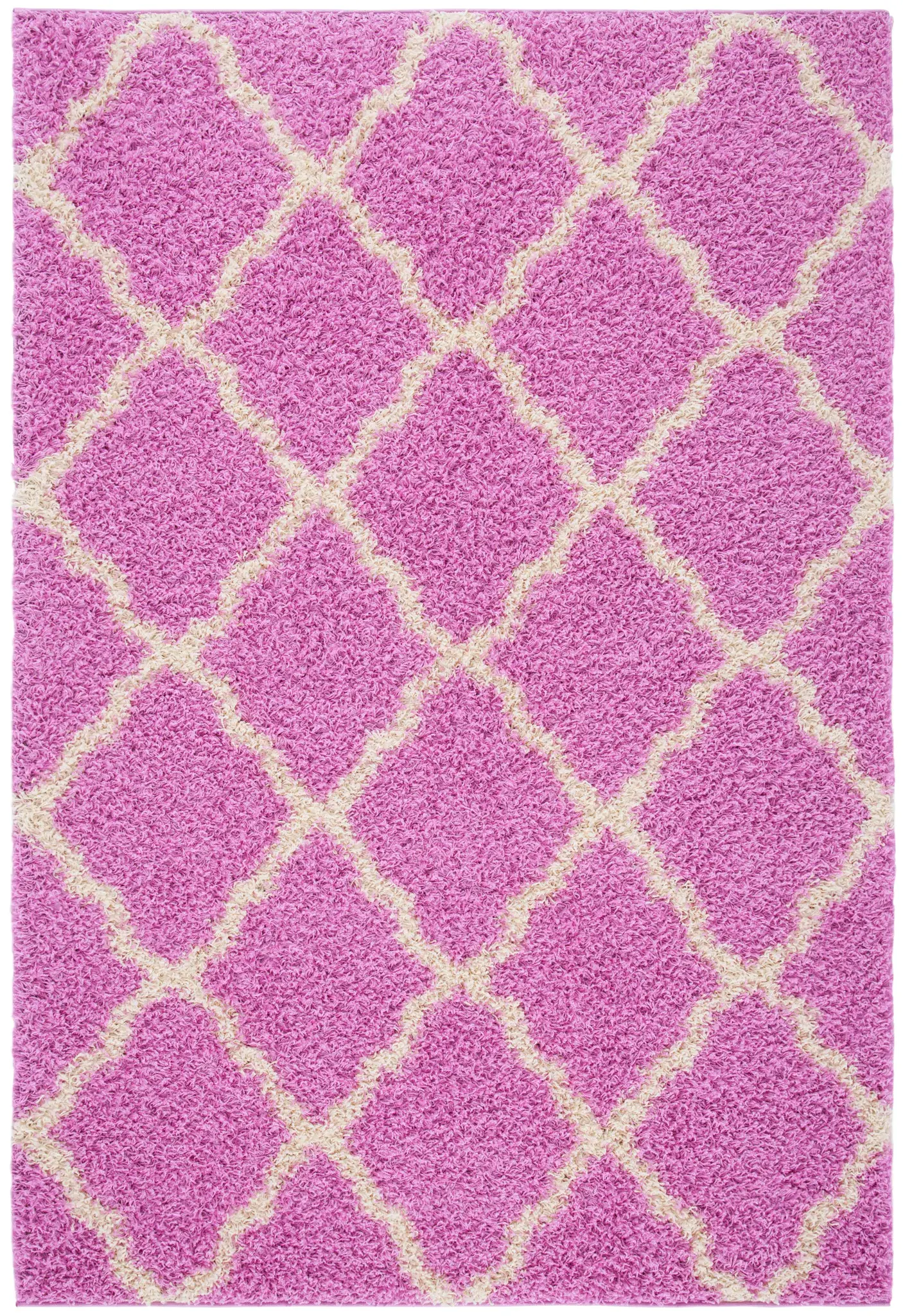 Dallas Diamond Trellis Shag Rug