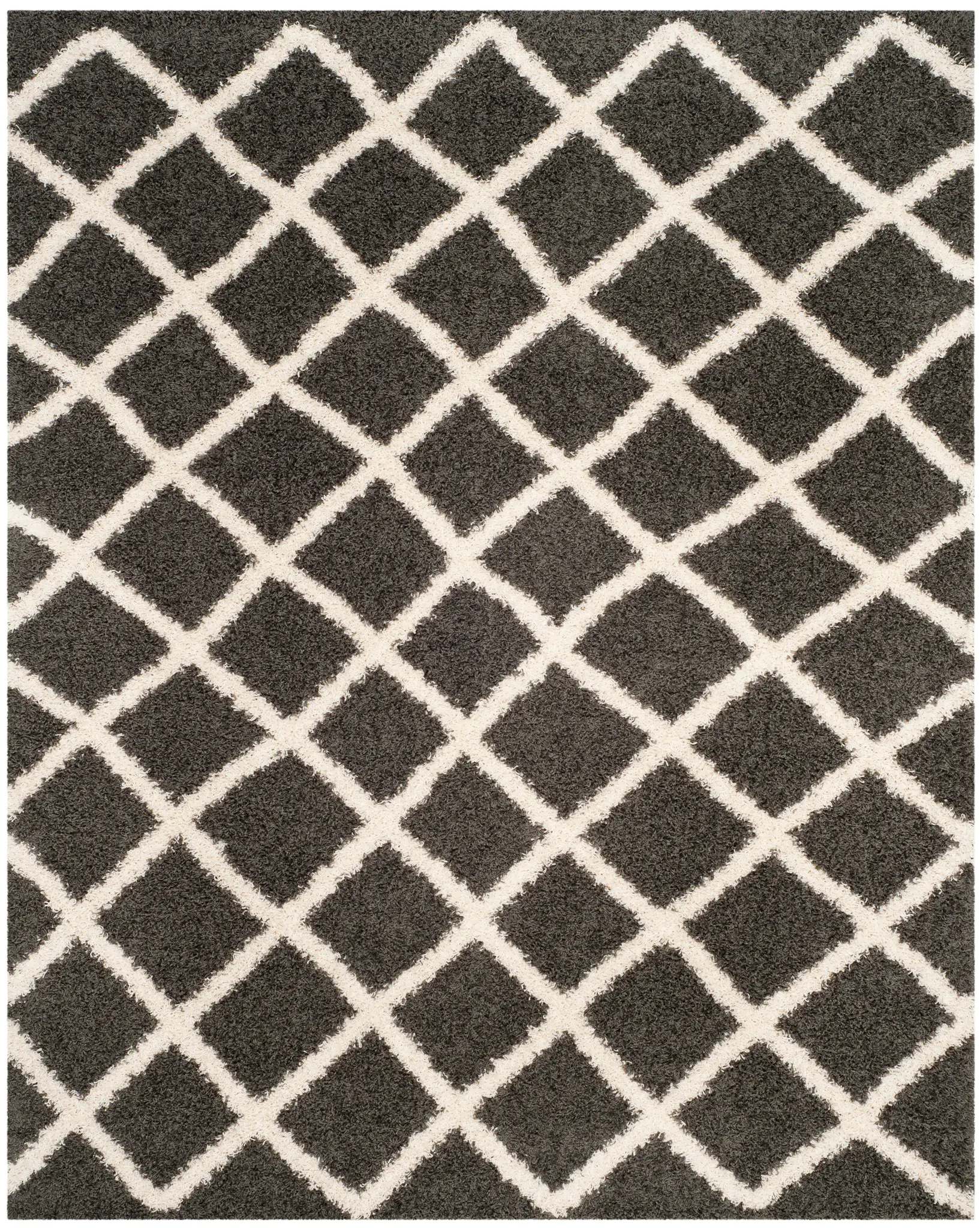 Dallas Diamond Lattice Shag Rug