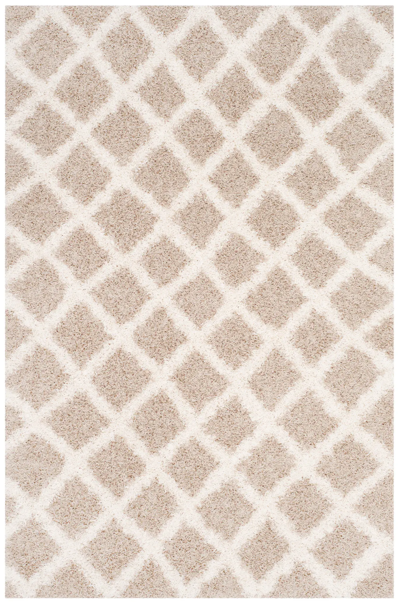 Dallas Diamond Lattice Shag Rug
