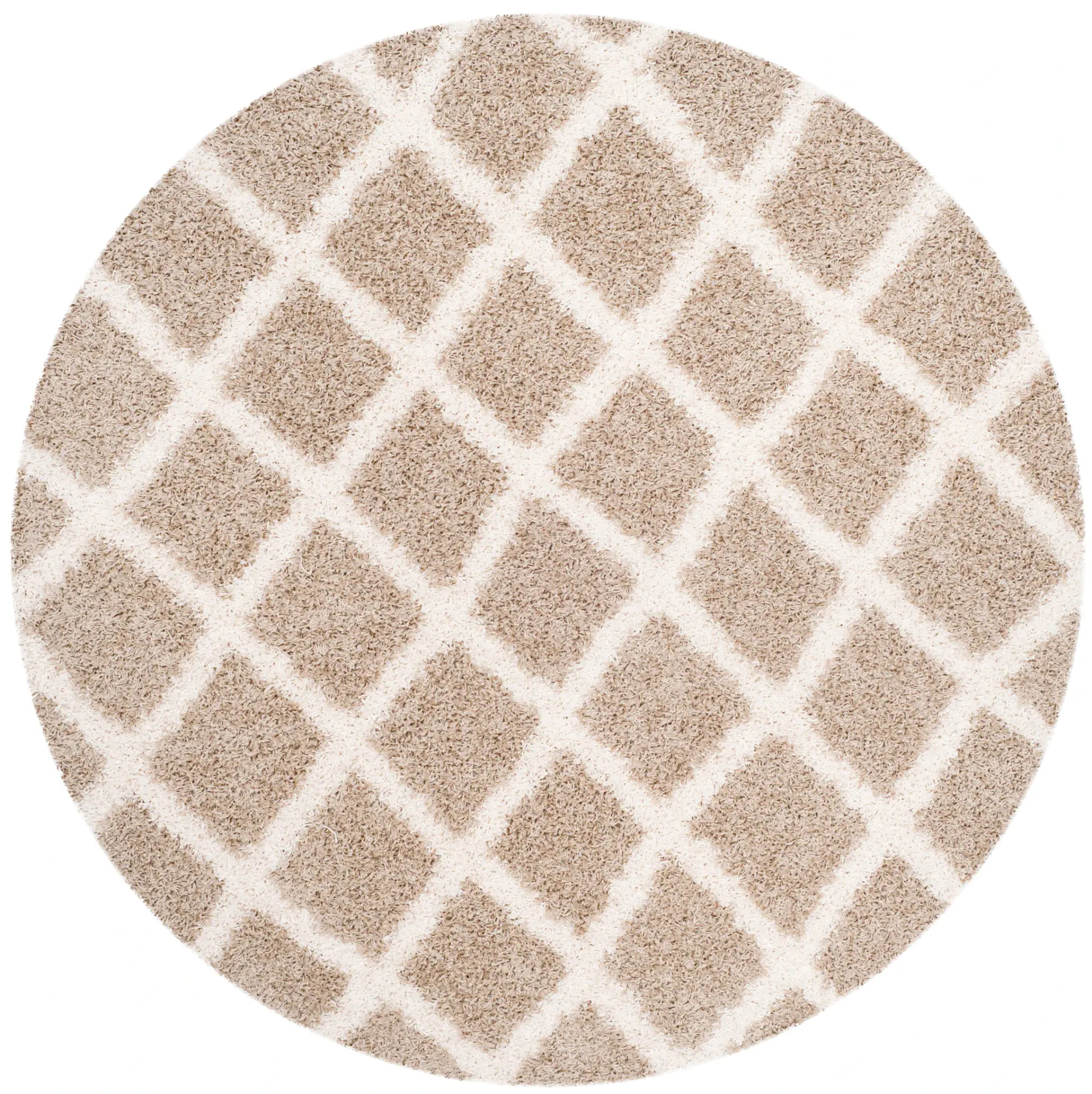 Dallas Diamond Lattice Shag Rug