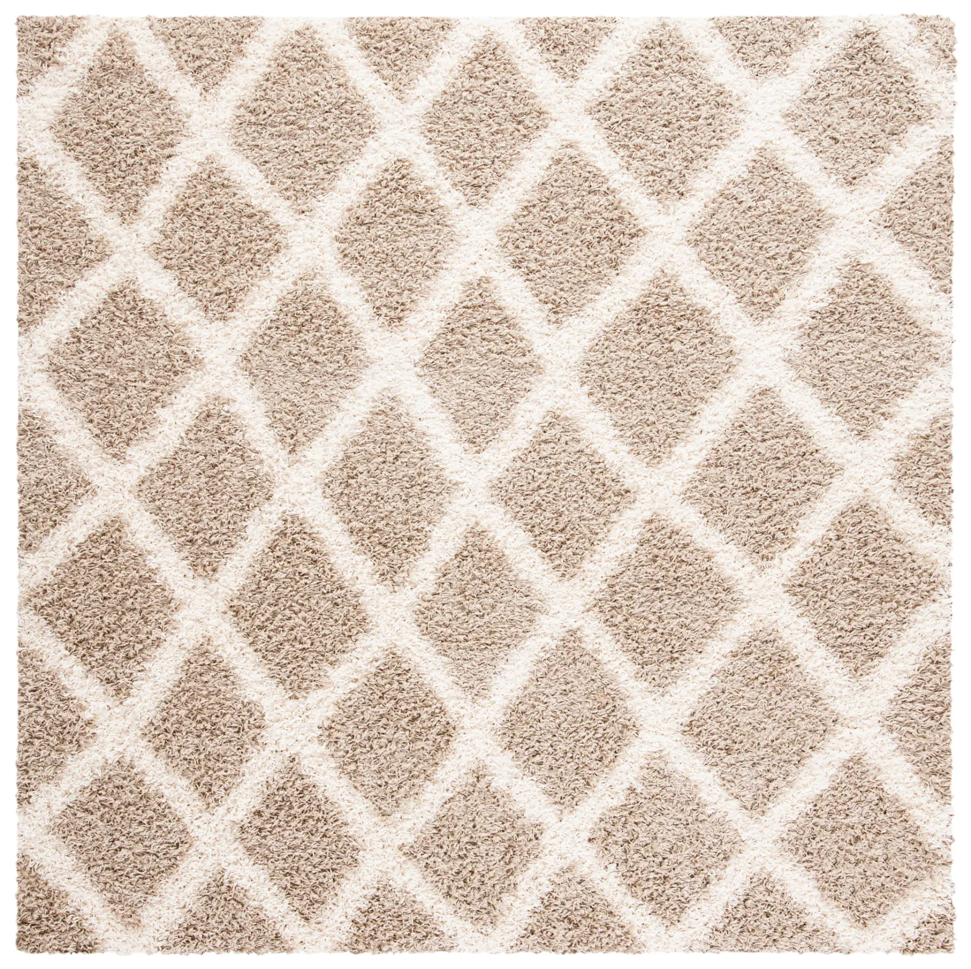 Dallas Diamond Lattice Shag Rug