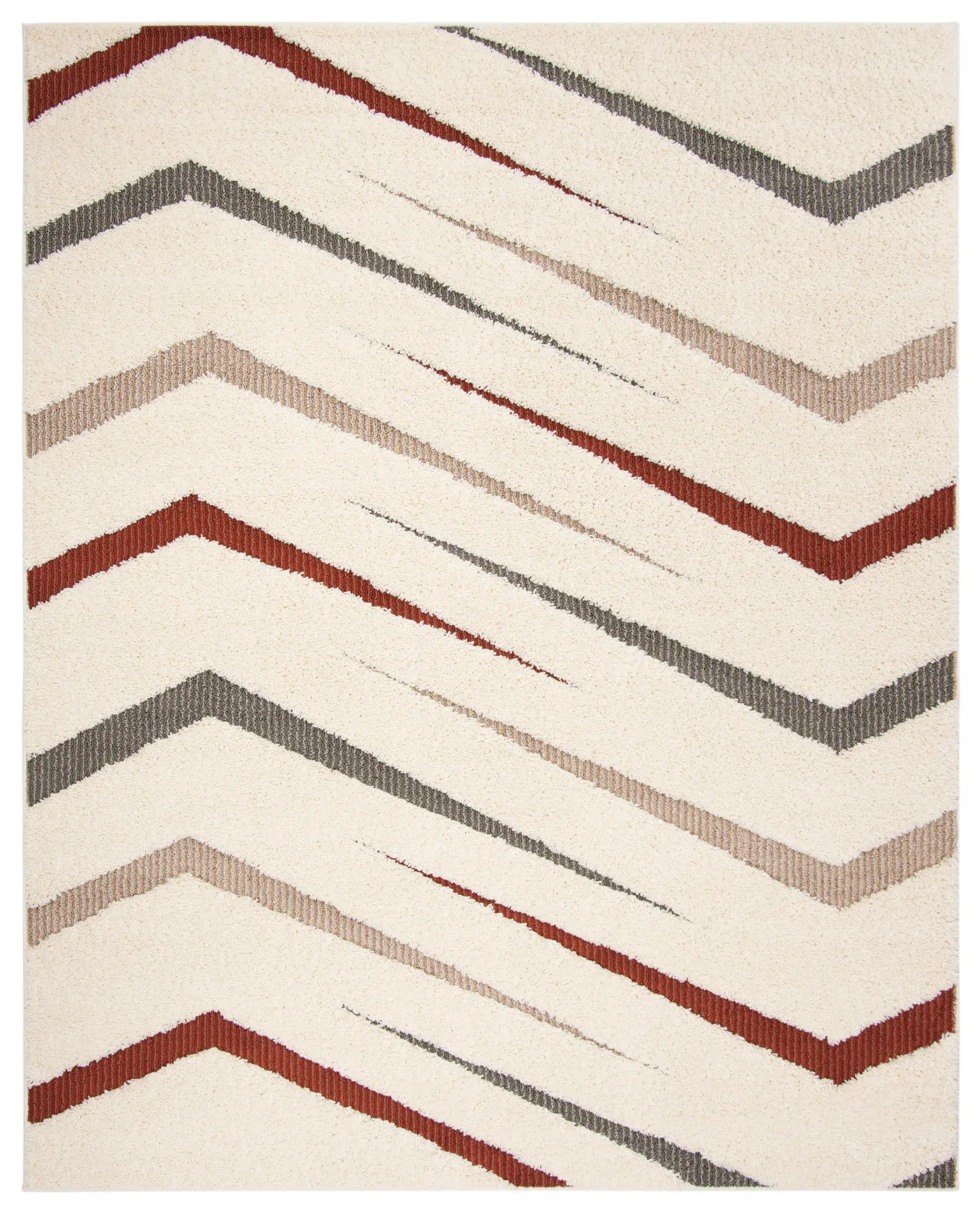 Santorini Chevron Shag Rug