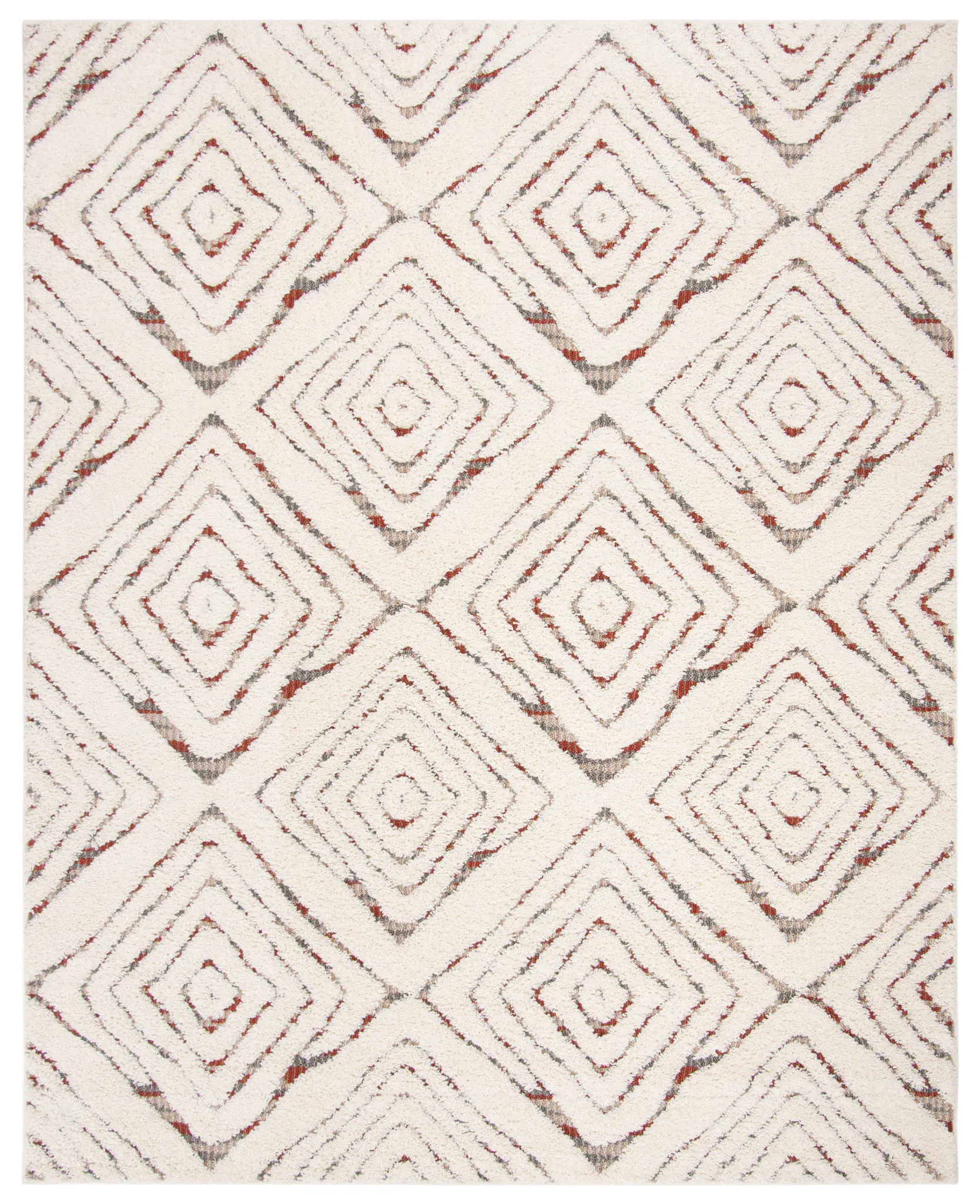 Santorini Concentric Diamond Shag Rug