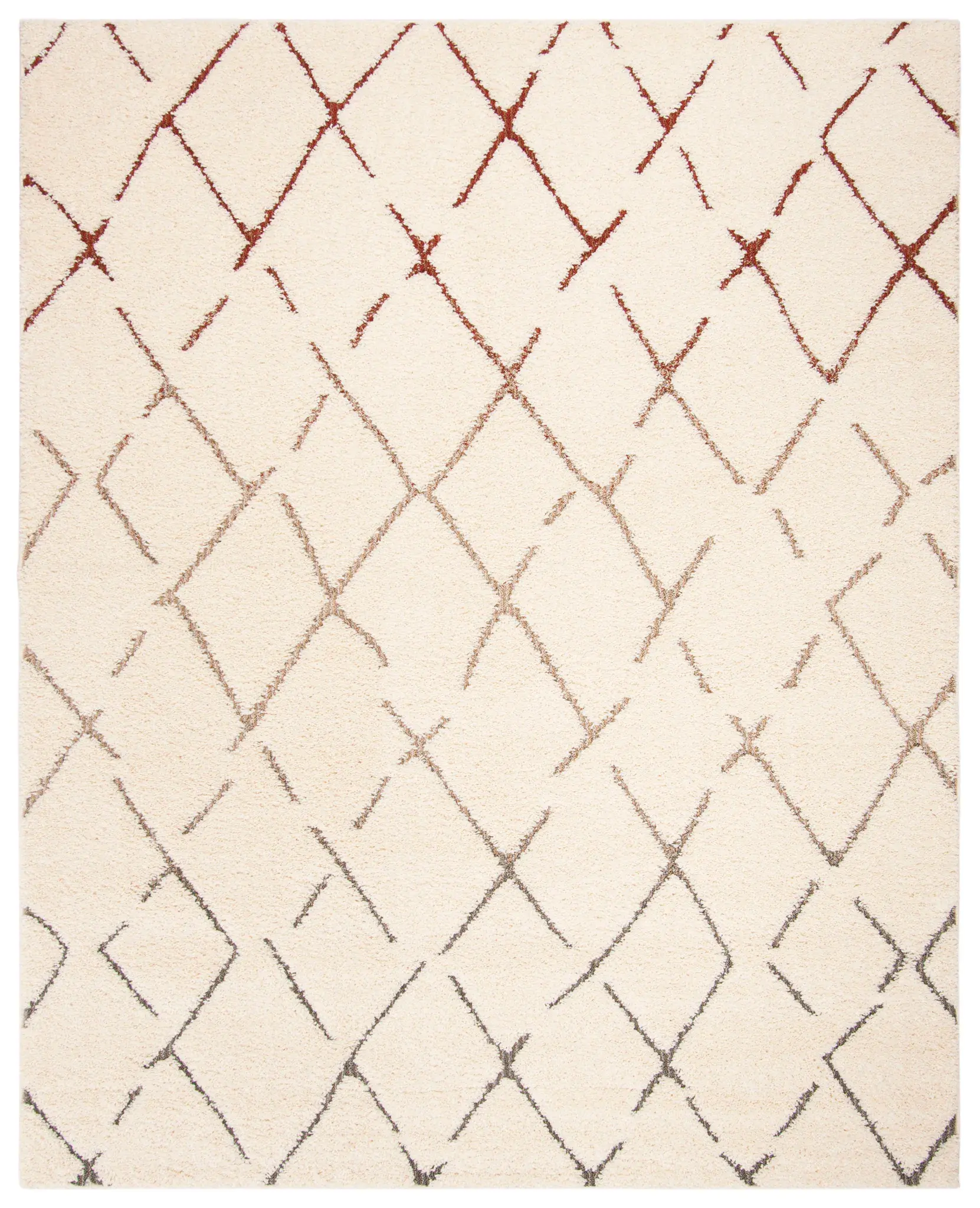 Santorini Diamond Trellis Shag Rug