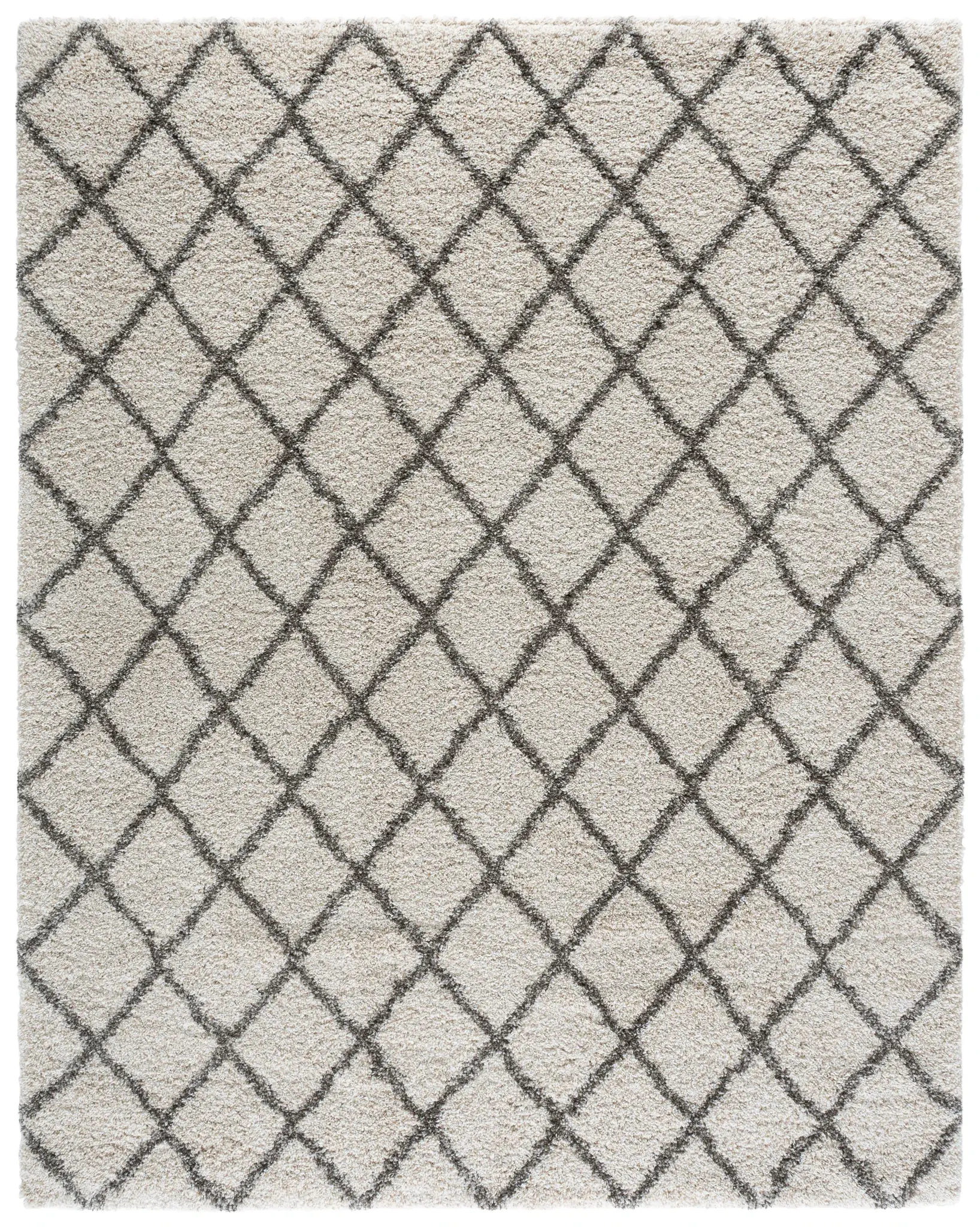 Hudson Elongated Diamond Trellis Shag Rug