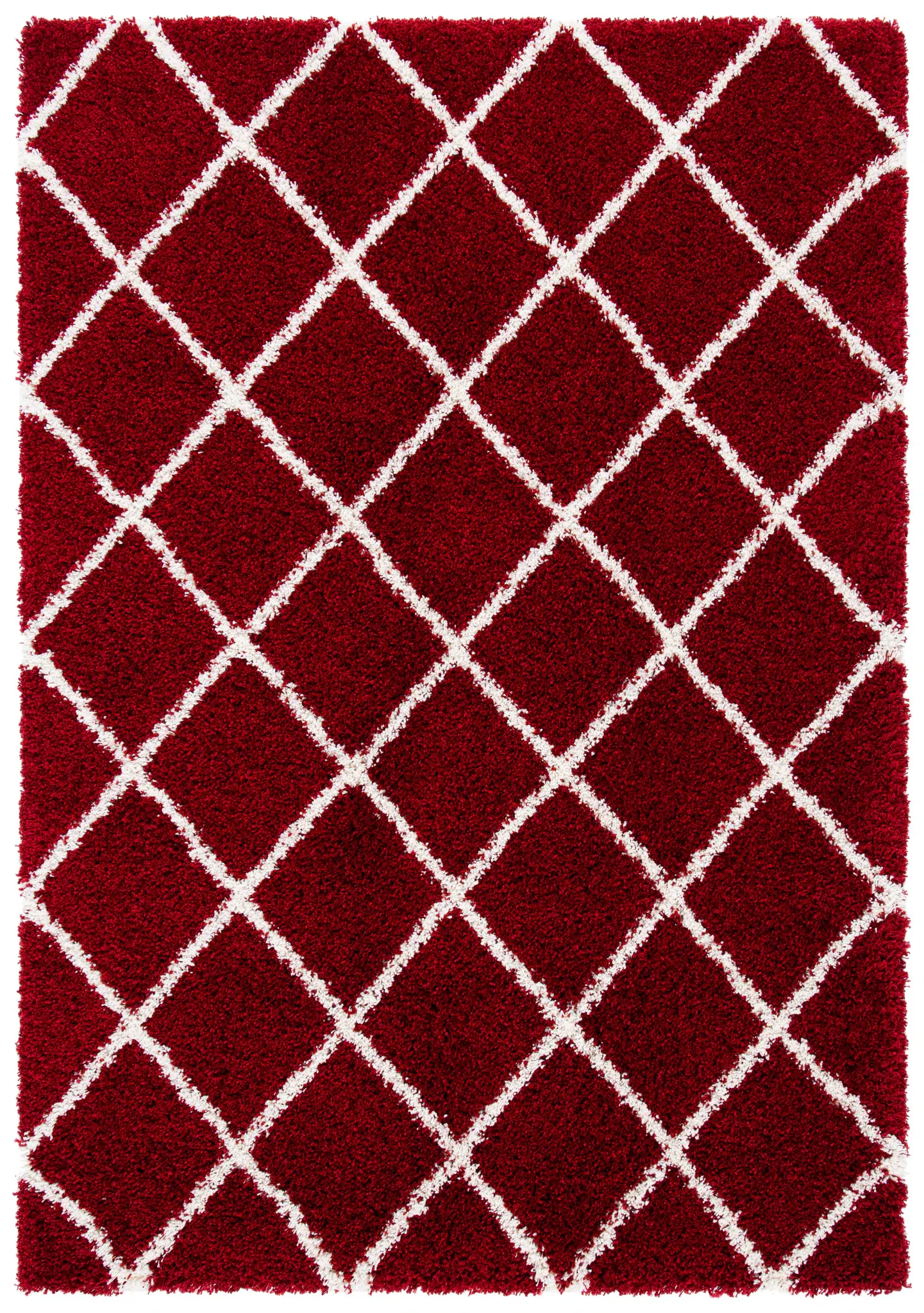 Hudson Elongated Diamond Trellis Shag Rug
