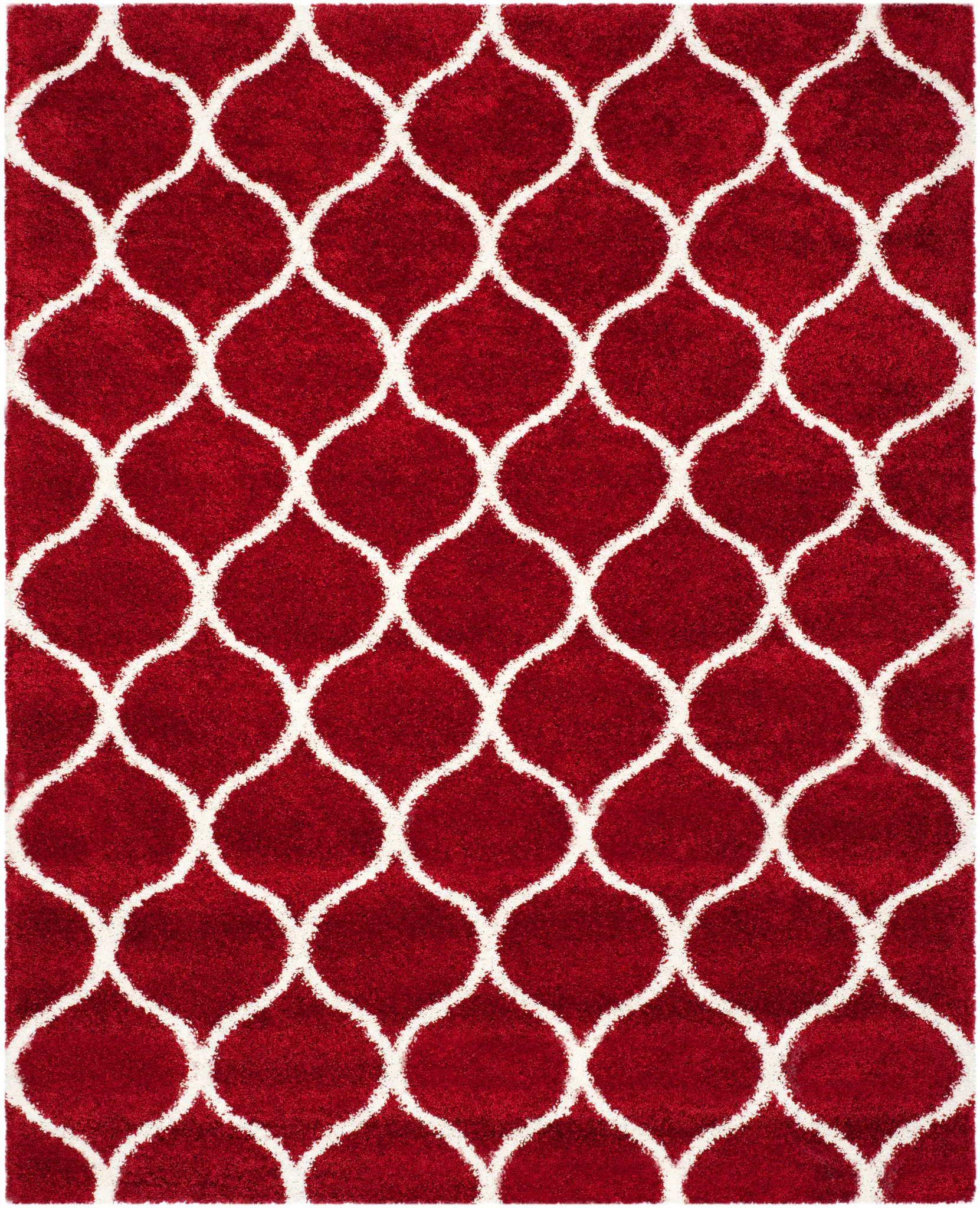 Hudson Curved Trellis Shag Rug