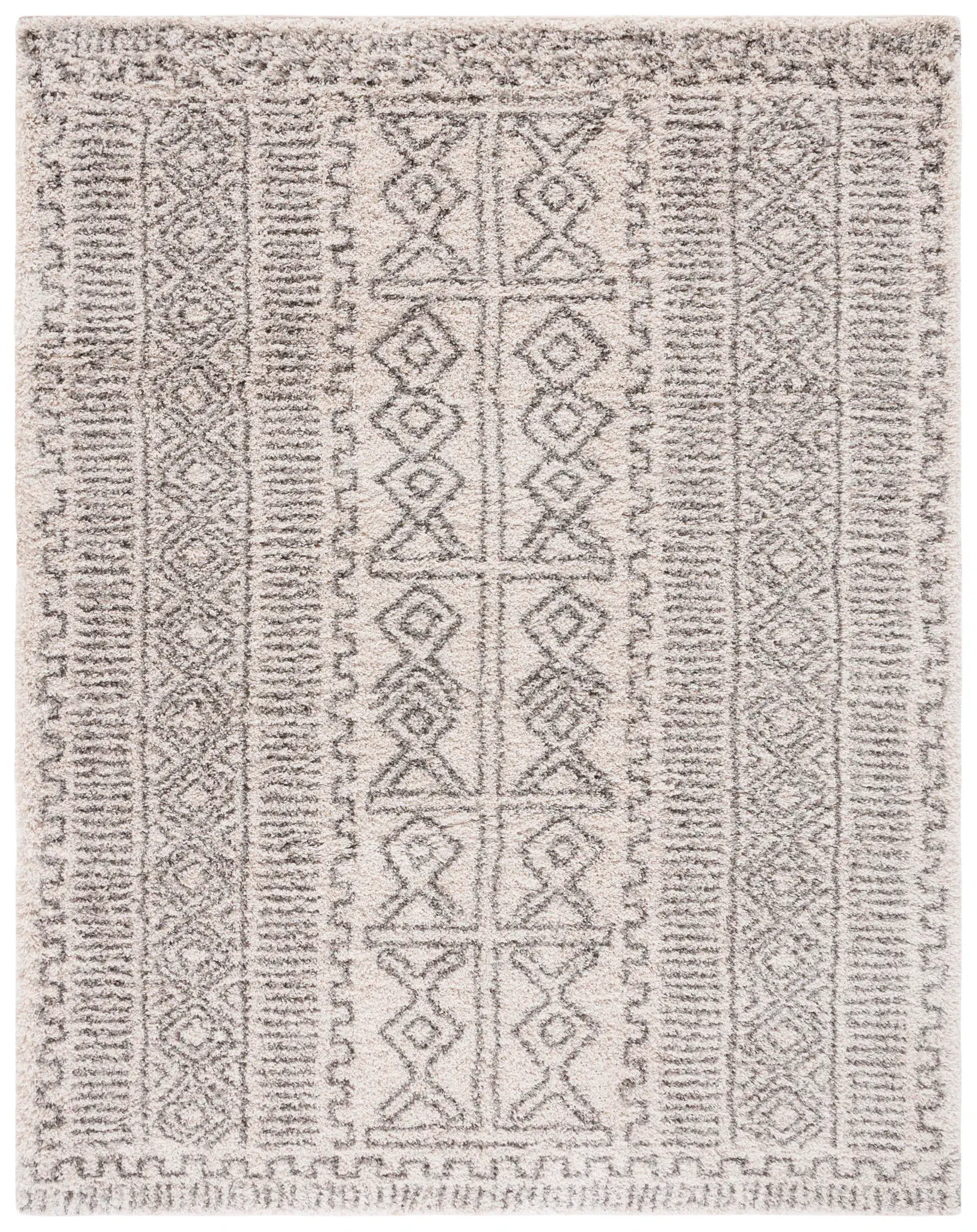 Hudson Banded Diamond Shag Rug