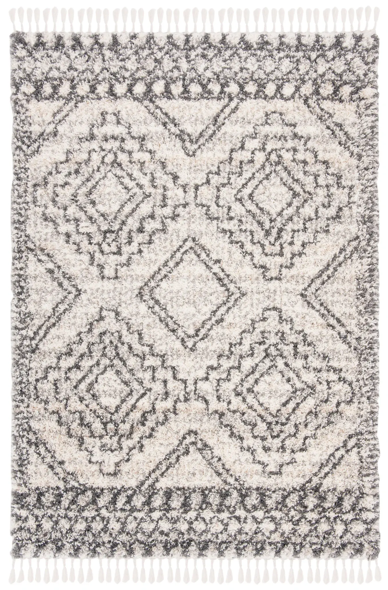 Melrose Banded Diamond Shag Rug
