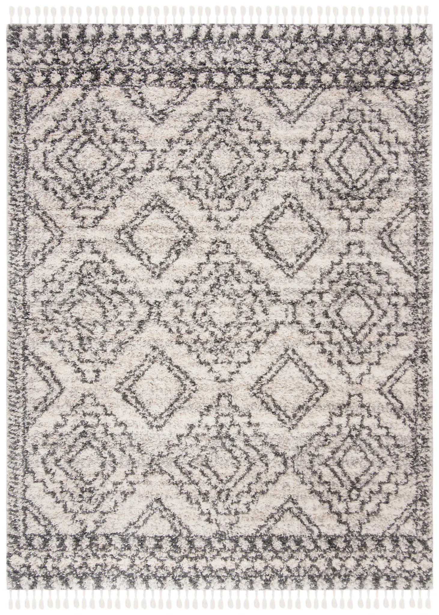 Melrose Banded Diamond Shag Rug