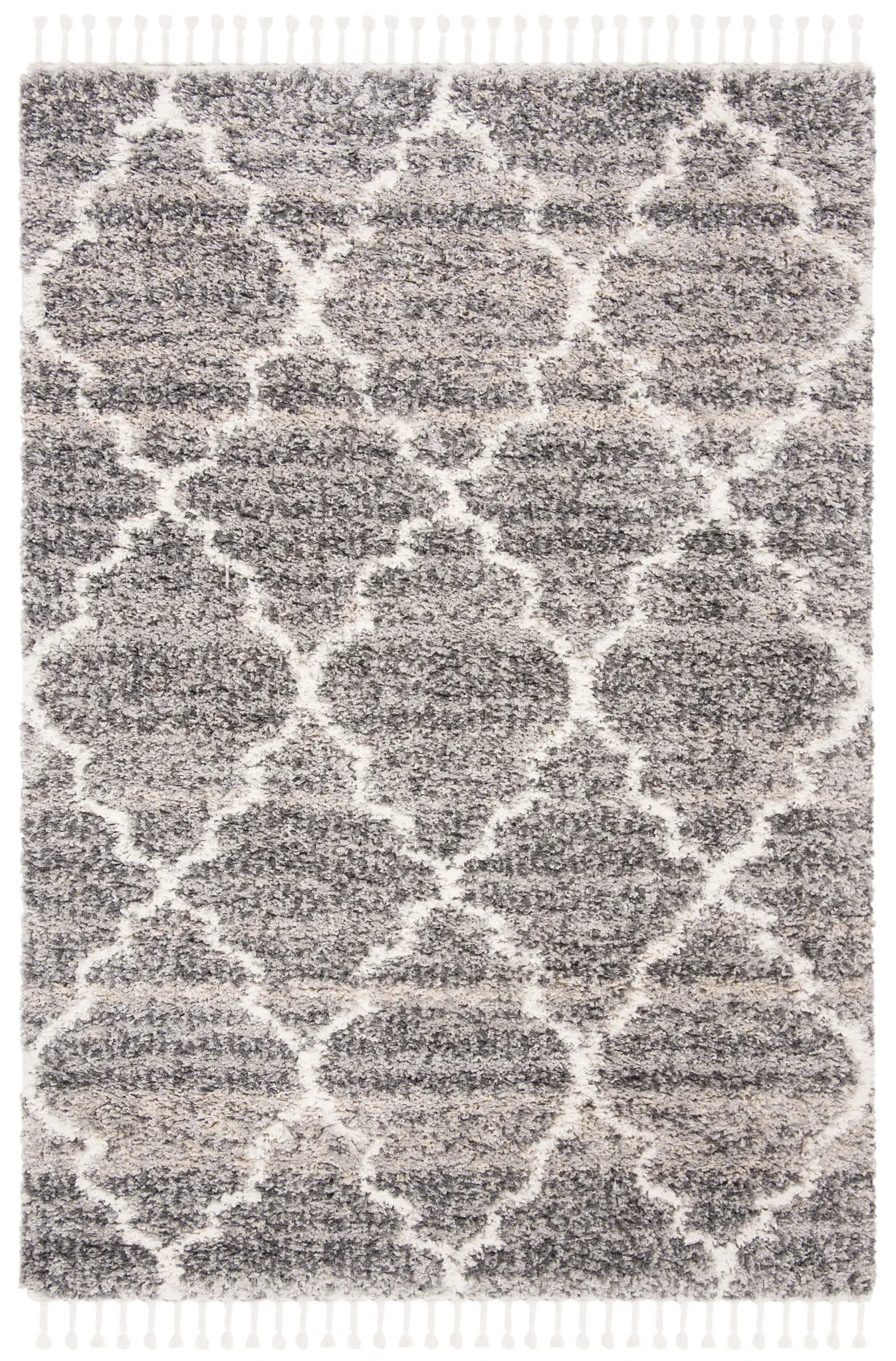 Melrose Trellis Tassel Shag Rug