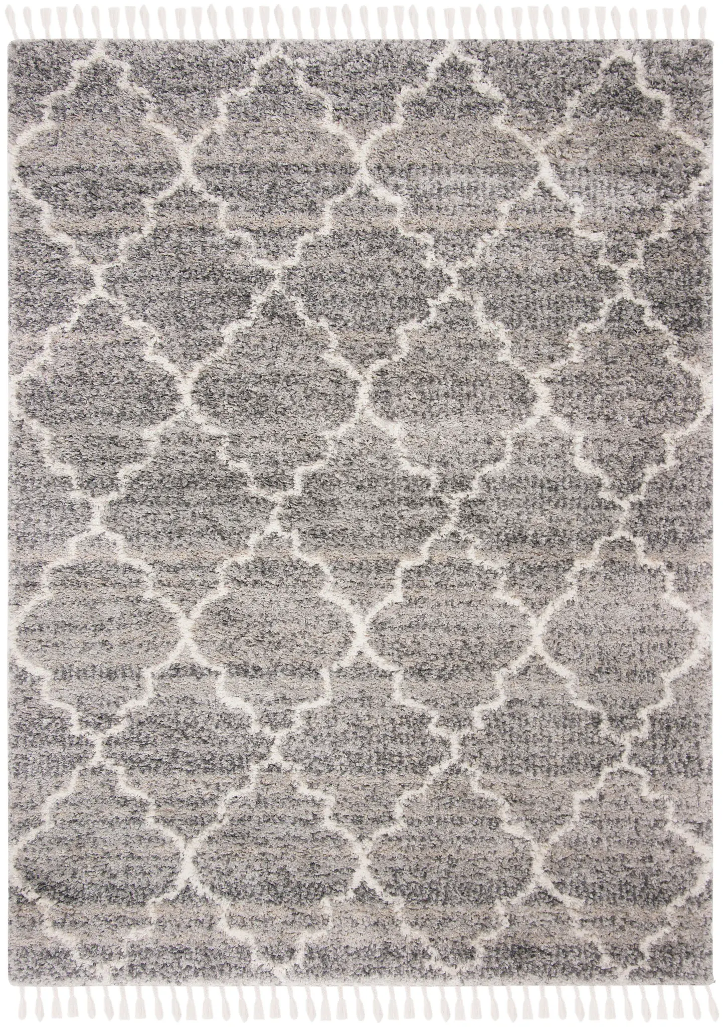 Melrose Trellis Tassel Shag Rug