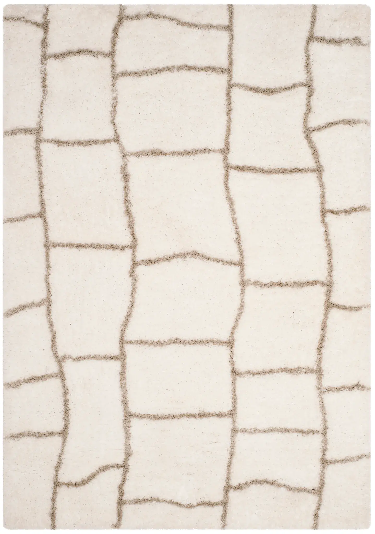 Toronto Grid Hand-Tufted Shag Rug