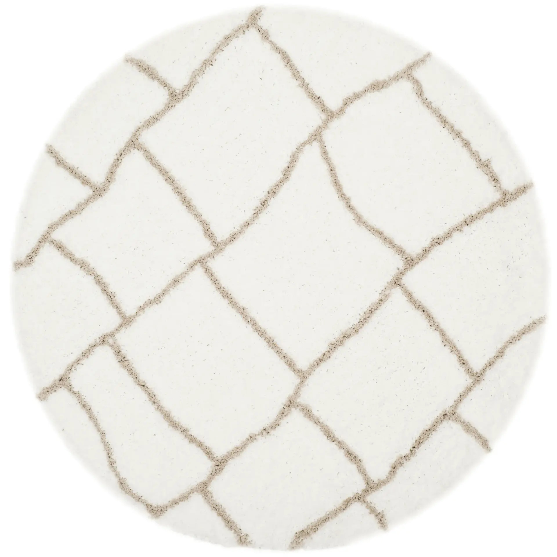 Toronto Grid Hand-Tufted Shag Rug