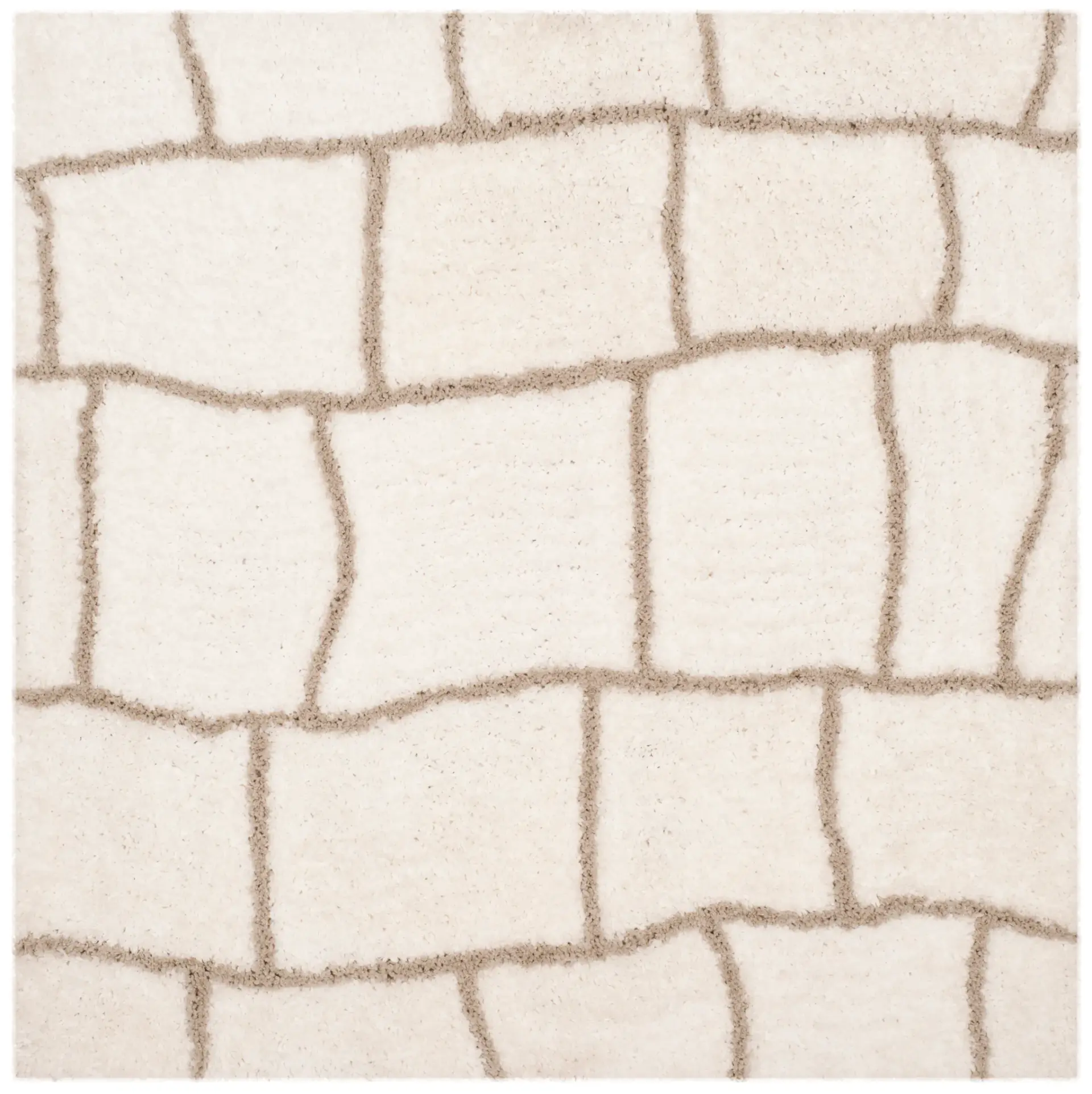 Toronto Grid Hand-Tufted Shag Rug