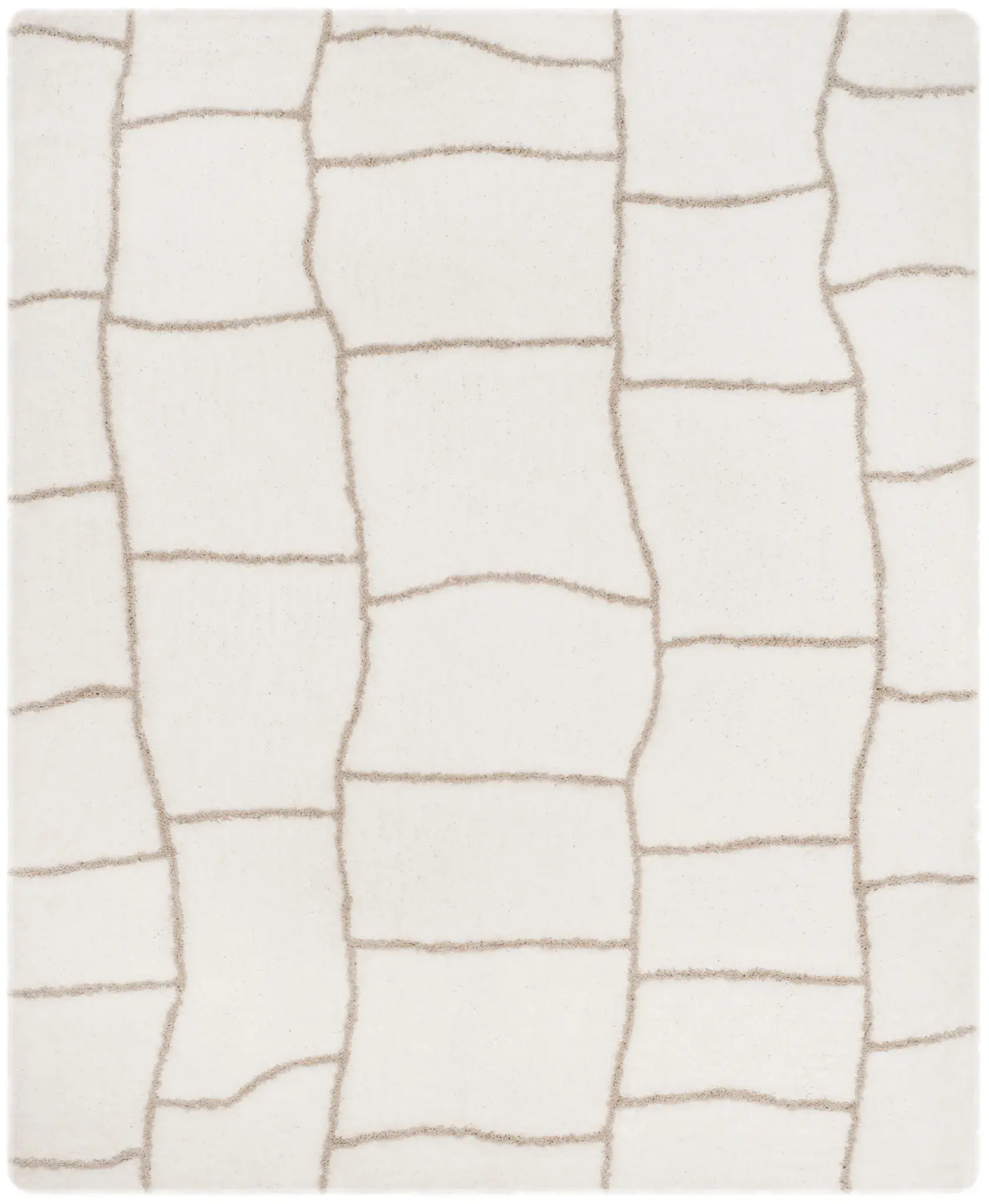 Toronto Grid Hand-Tufted Shag Rug