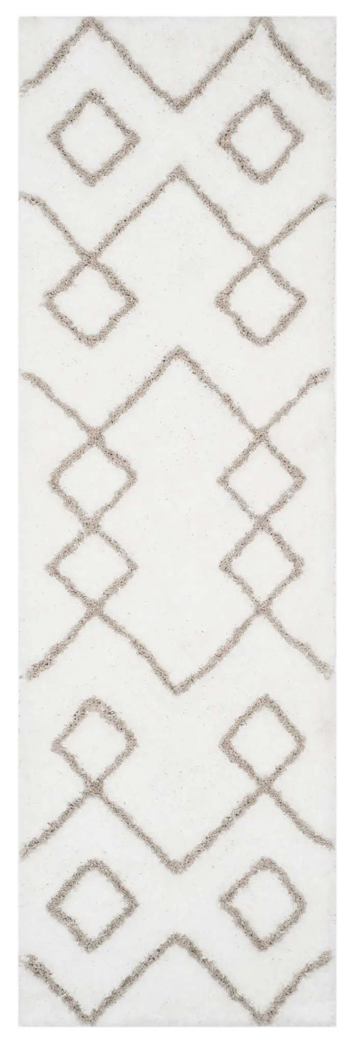 Toronto Diamond Lattice Hand-Tufted Shag Rug