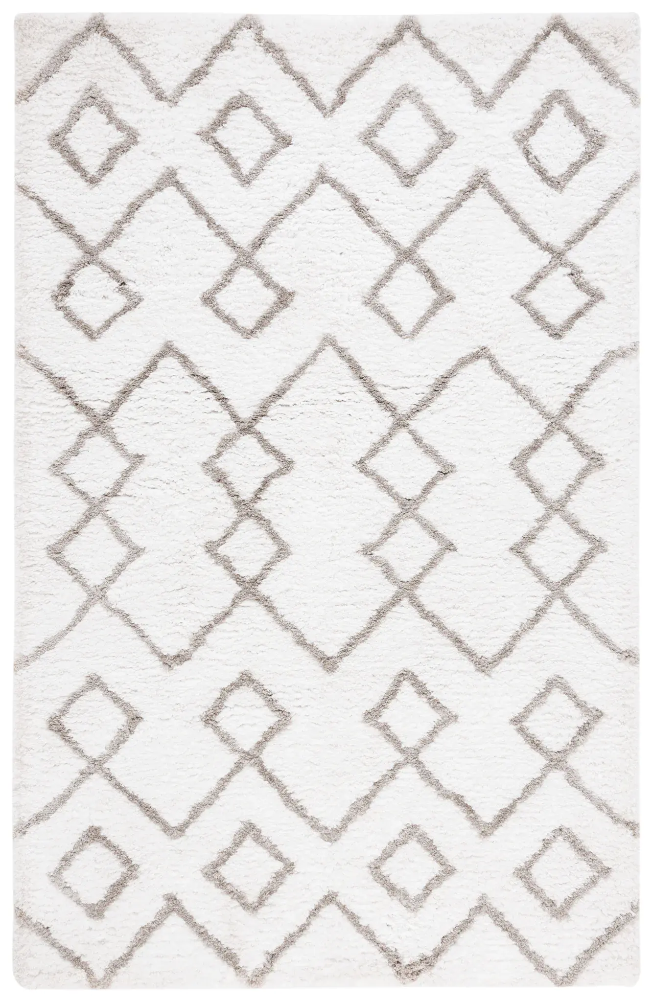 Toronto Diamond Lattice Hand-Tufted Shag Rug