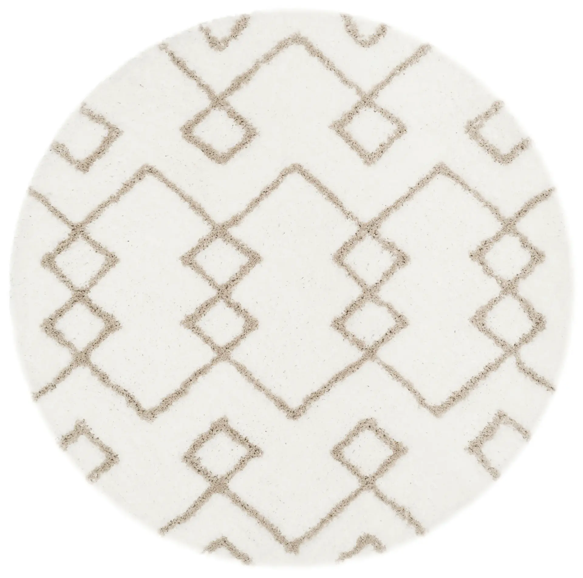 Toronto Diamond Lattice Hand-Tufted Shag Rug