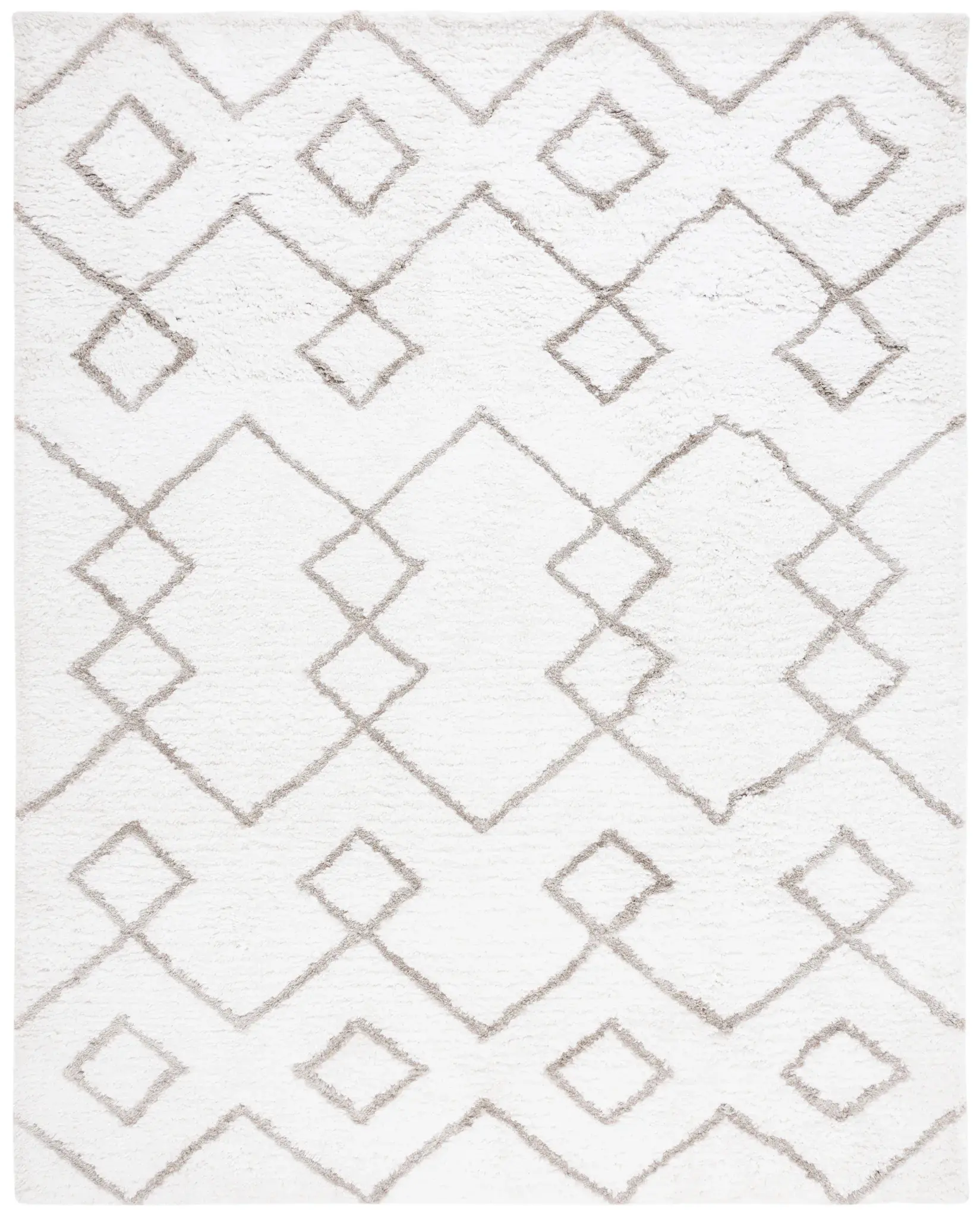 Toronto Diamond Lattice Hand-Tufted Shag Rug
