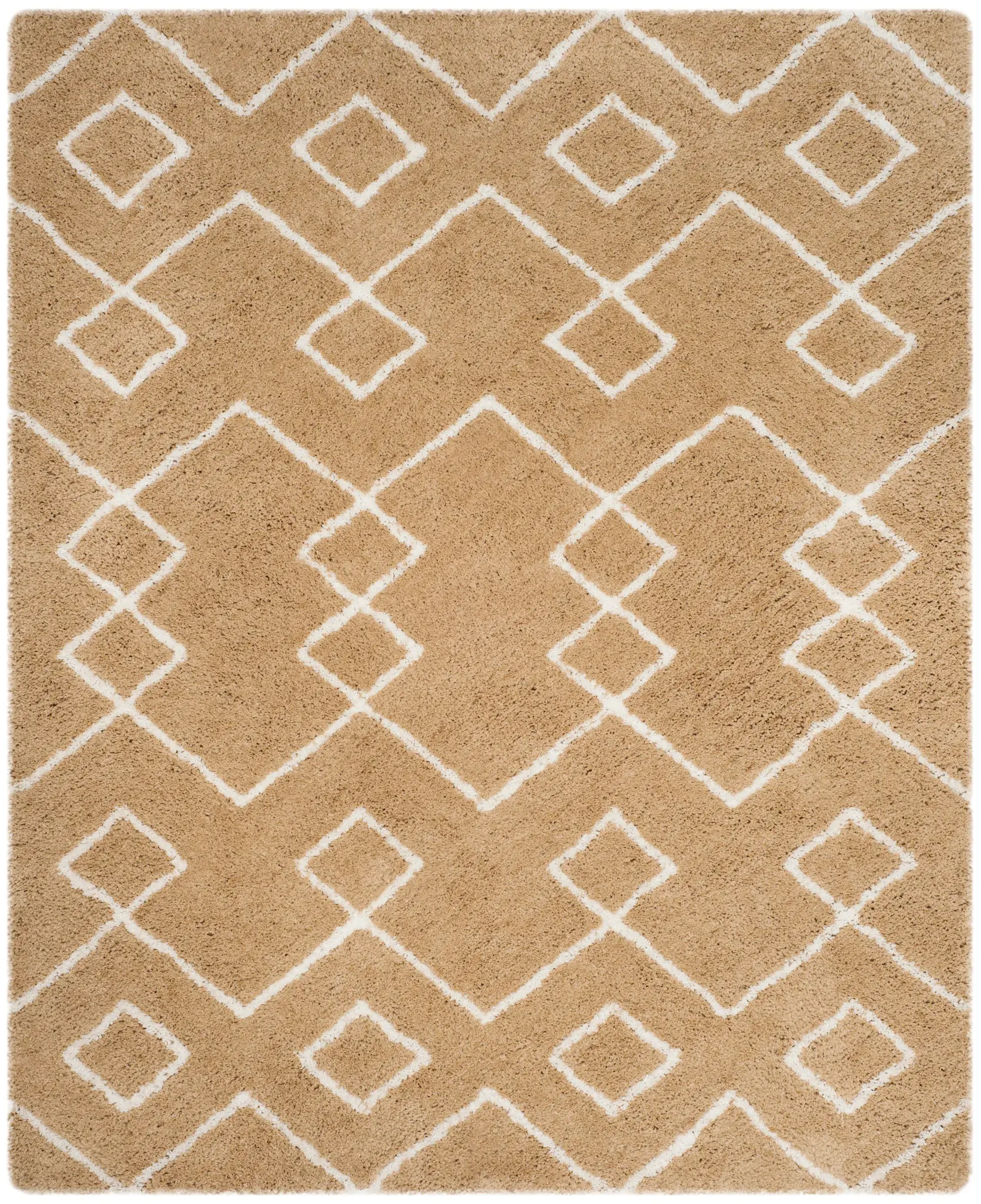 Toronto Diamond Lattice Hand-Tufted Shag Rug