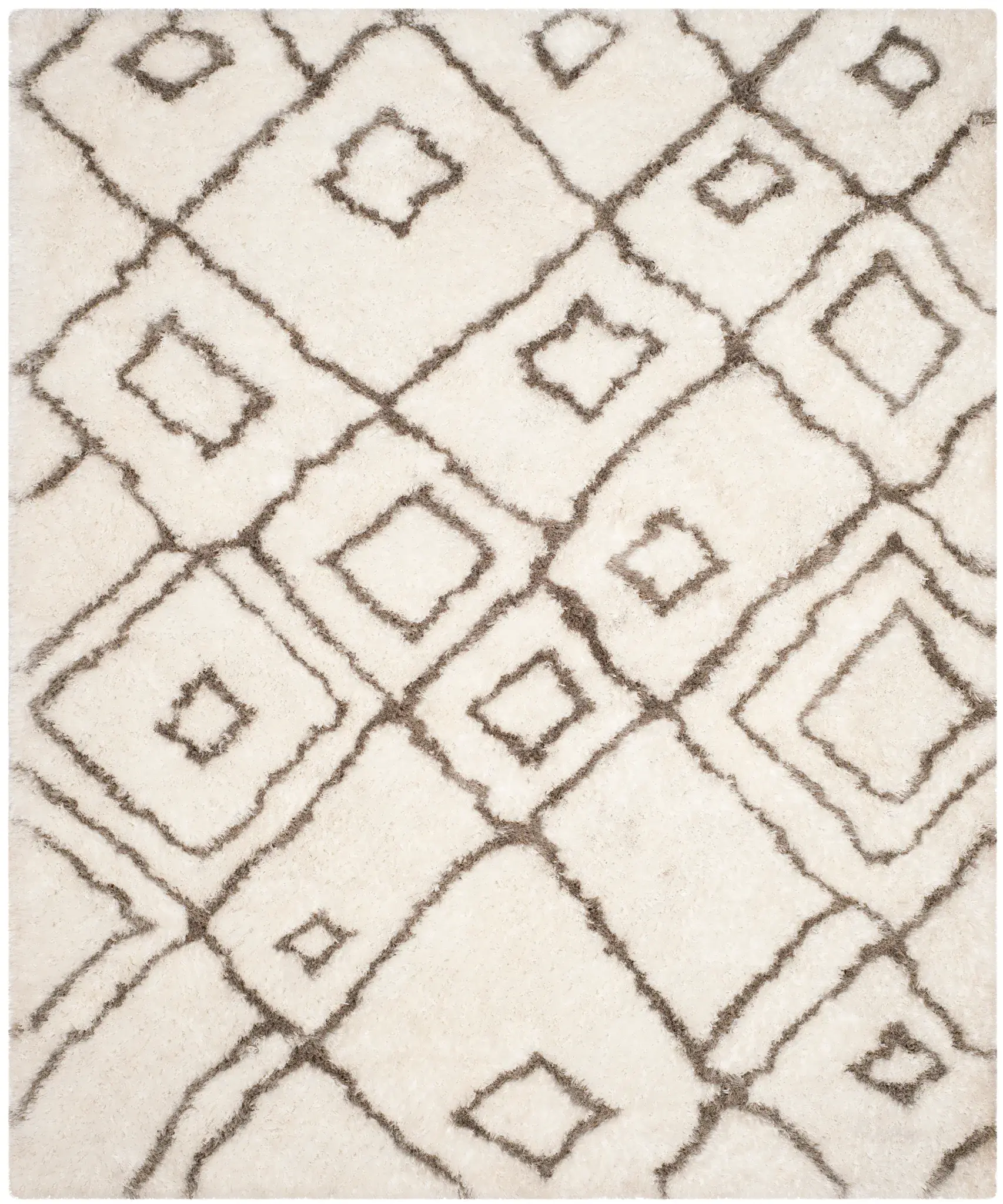 Toronto Diamond Trellis Hand-Tufted Shag Rug