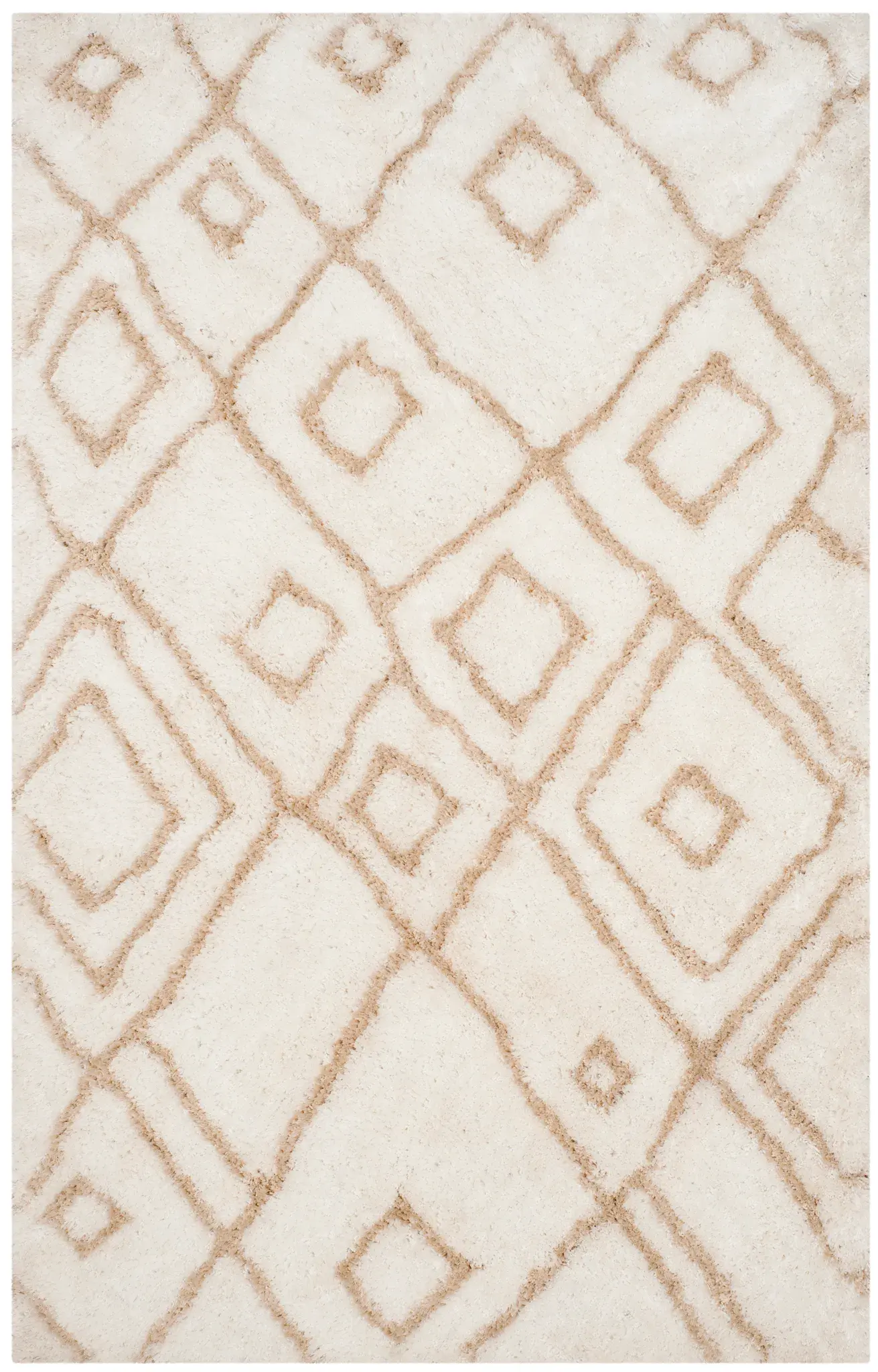 Toronto Diamond Trellis Hand-Tufted Shag Rug