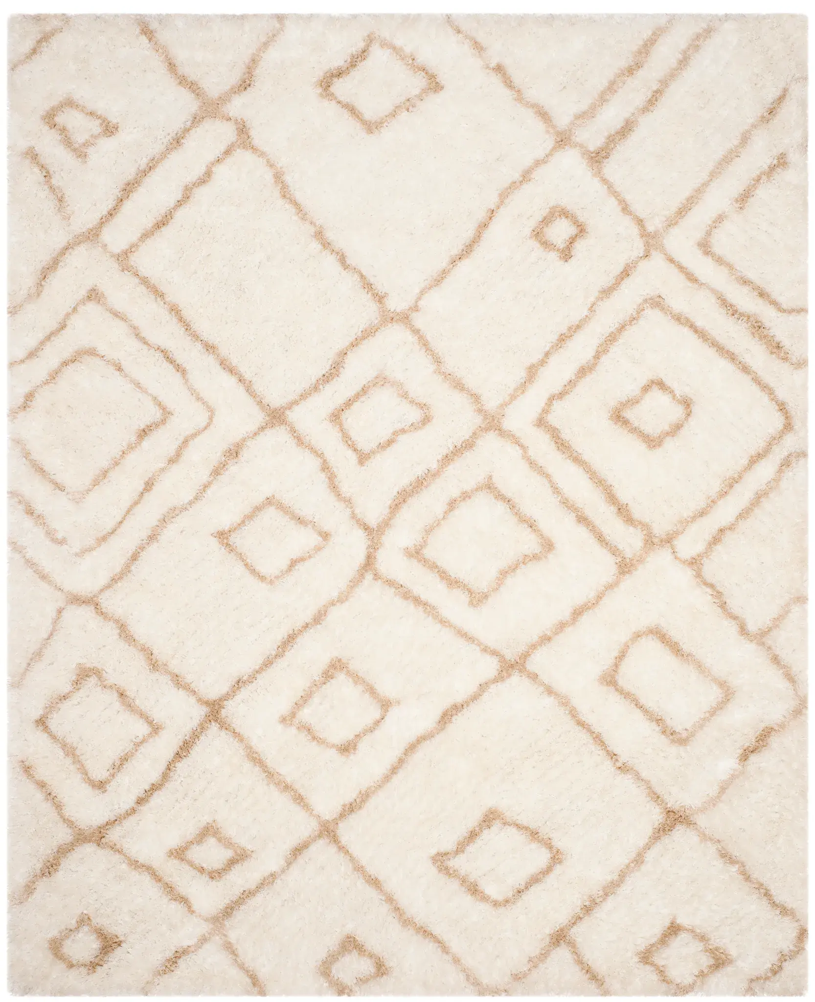 Toronto Diamond Trellis Hand-Tufted Shag Rug