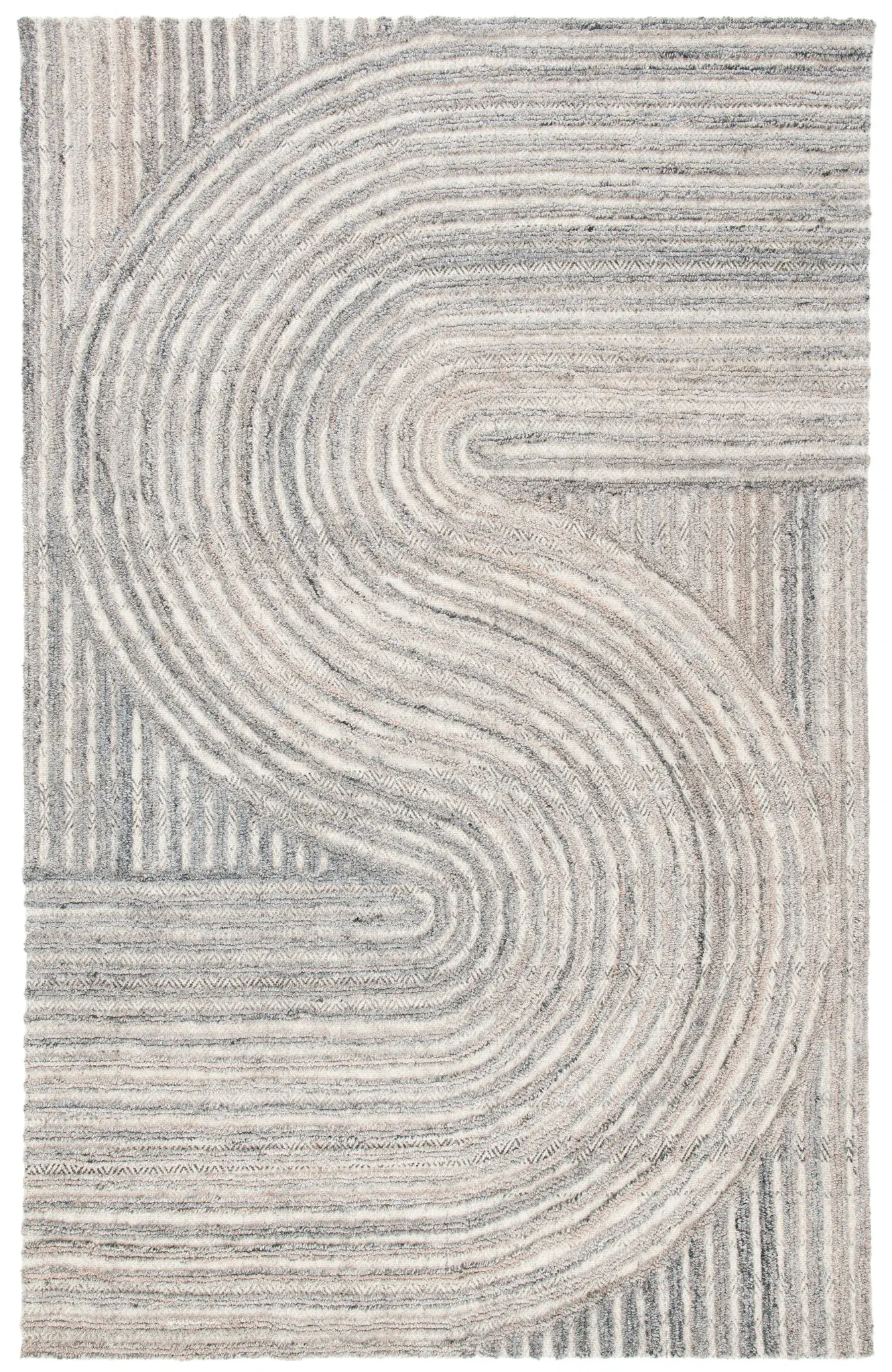 Southampton Curved Stripe Hand-Tufted Rug
