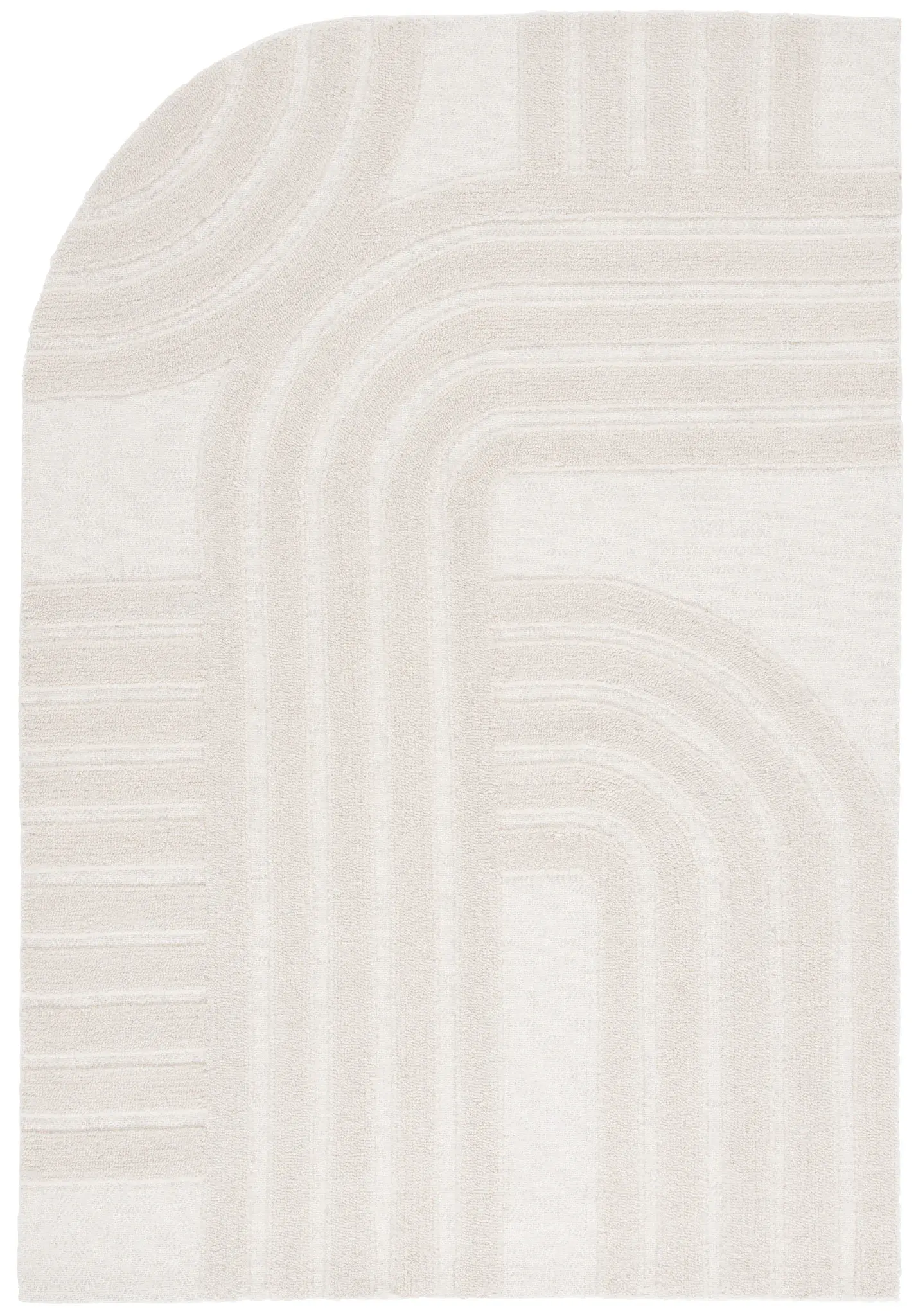 Southampton Curved Linear Geometric Hand-Tufted Rug