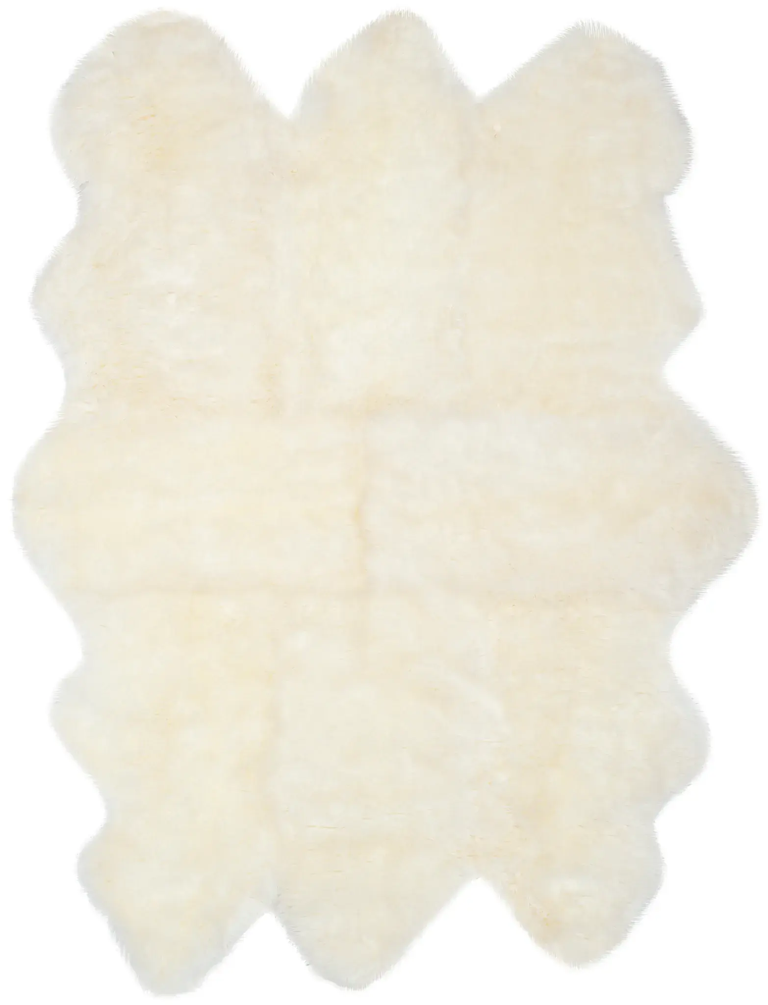 Sheep Skin Scalloped Pelt Shag Rug