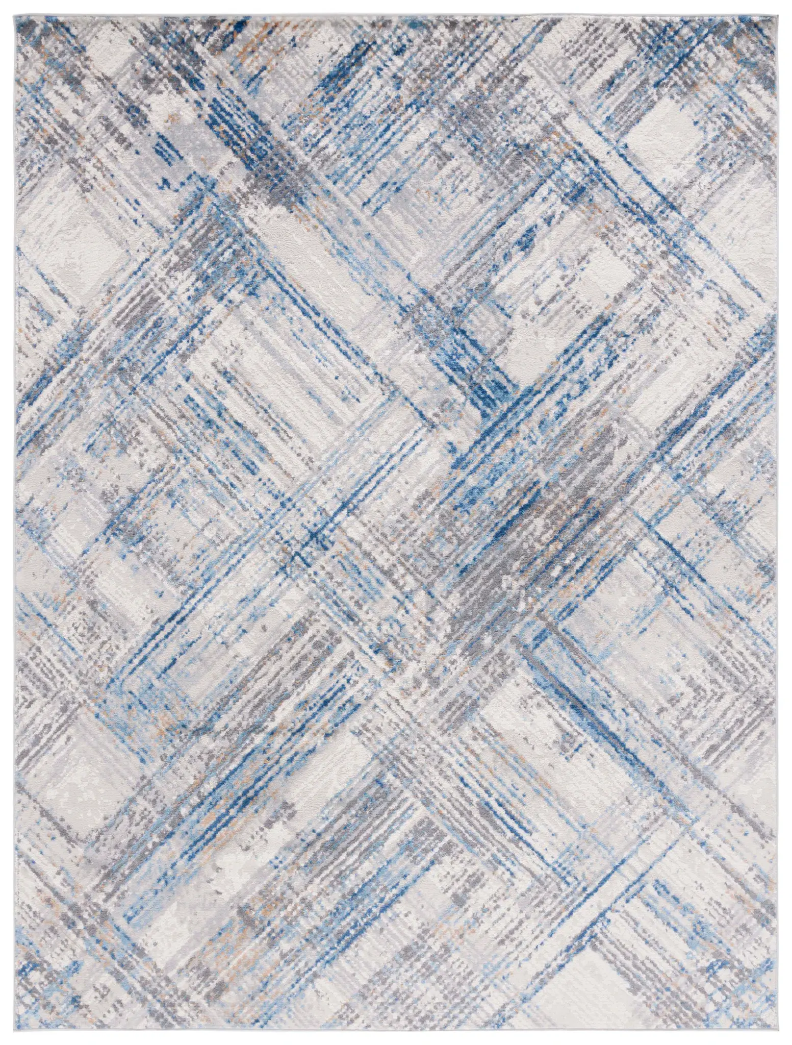 Shivan Distressed Plaid Rug