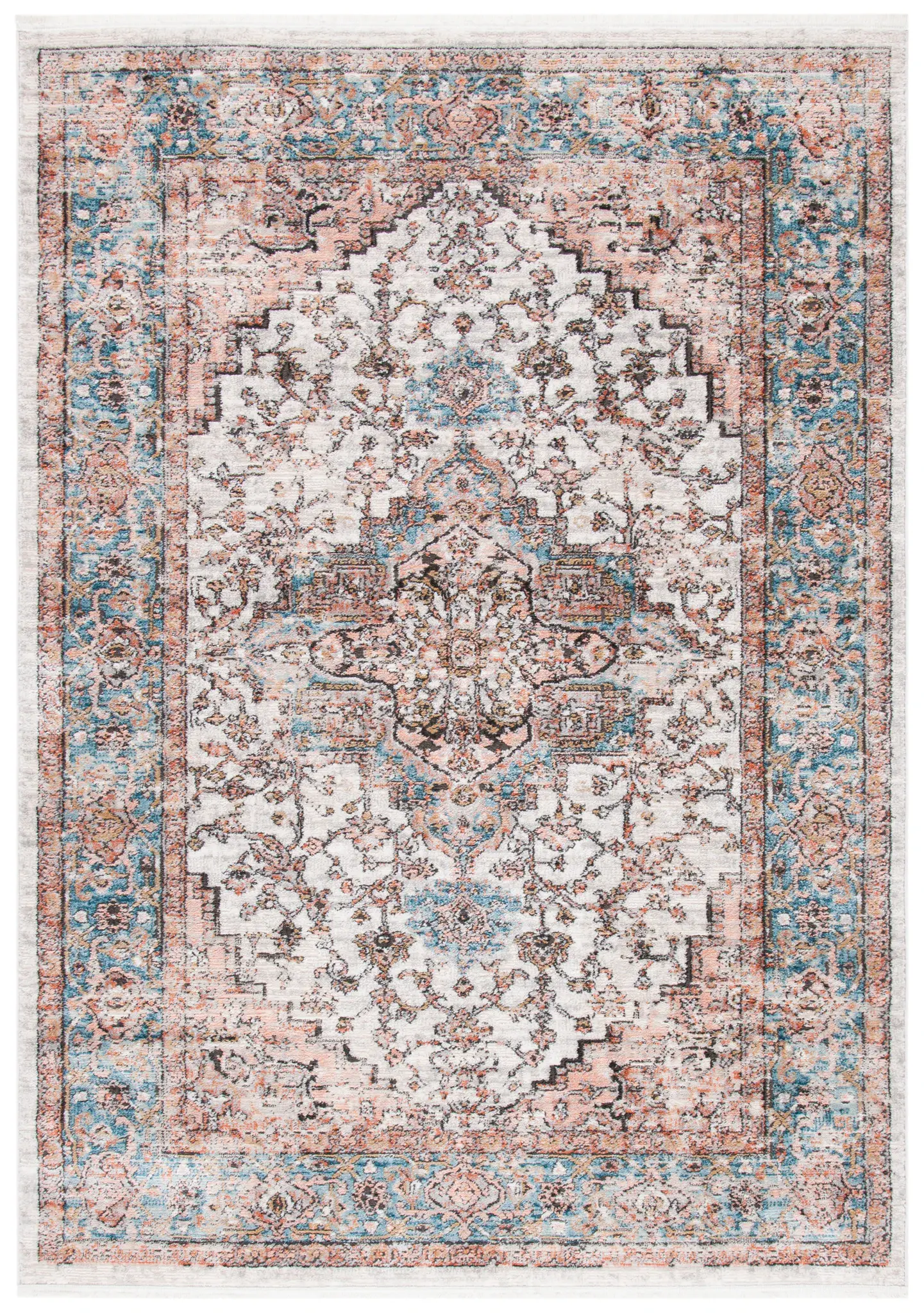 Shivan Traditional Medallion Border Rug