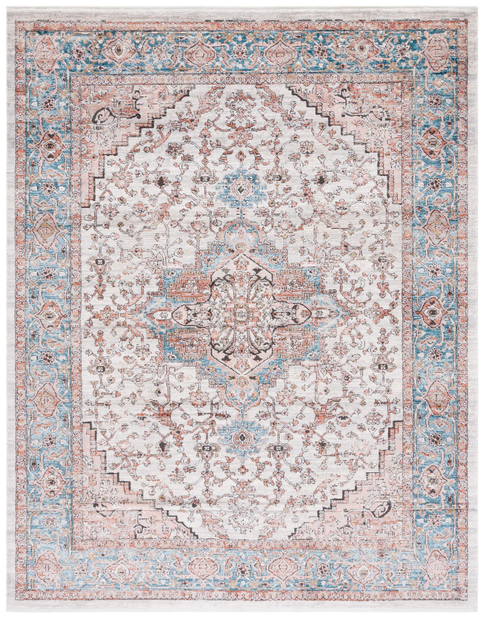 Shivan Traditional Medallion Border Rug