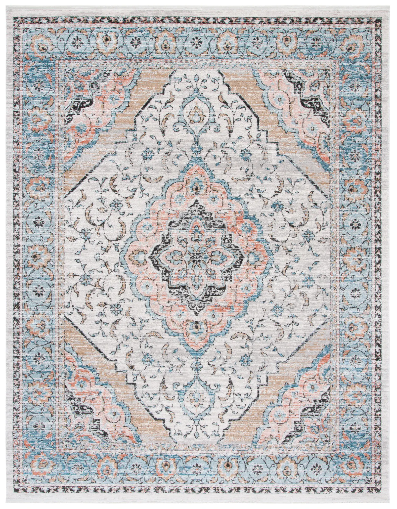 Shivan Floral Center Medallion Rug