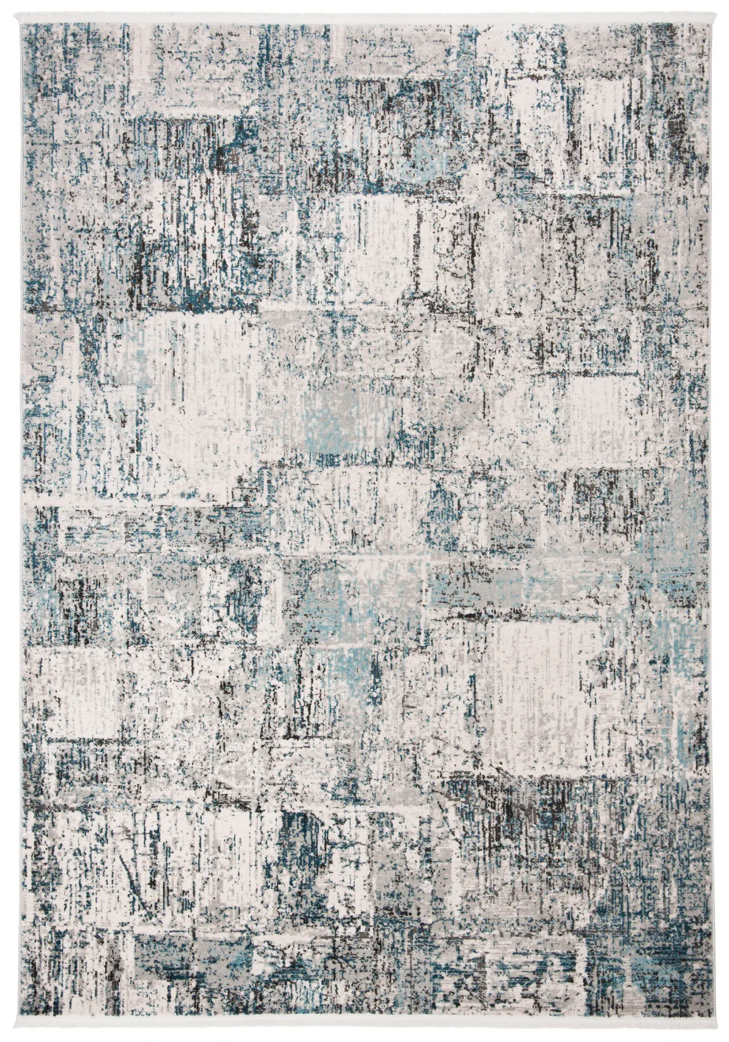 Shivan Distressed Grid Rug