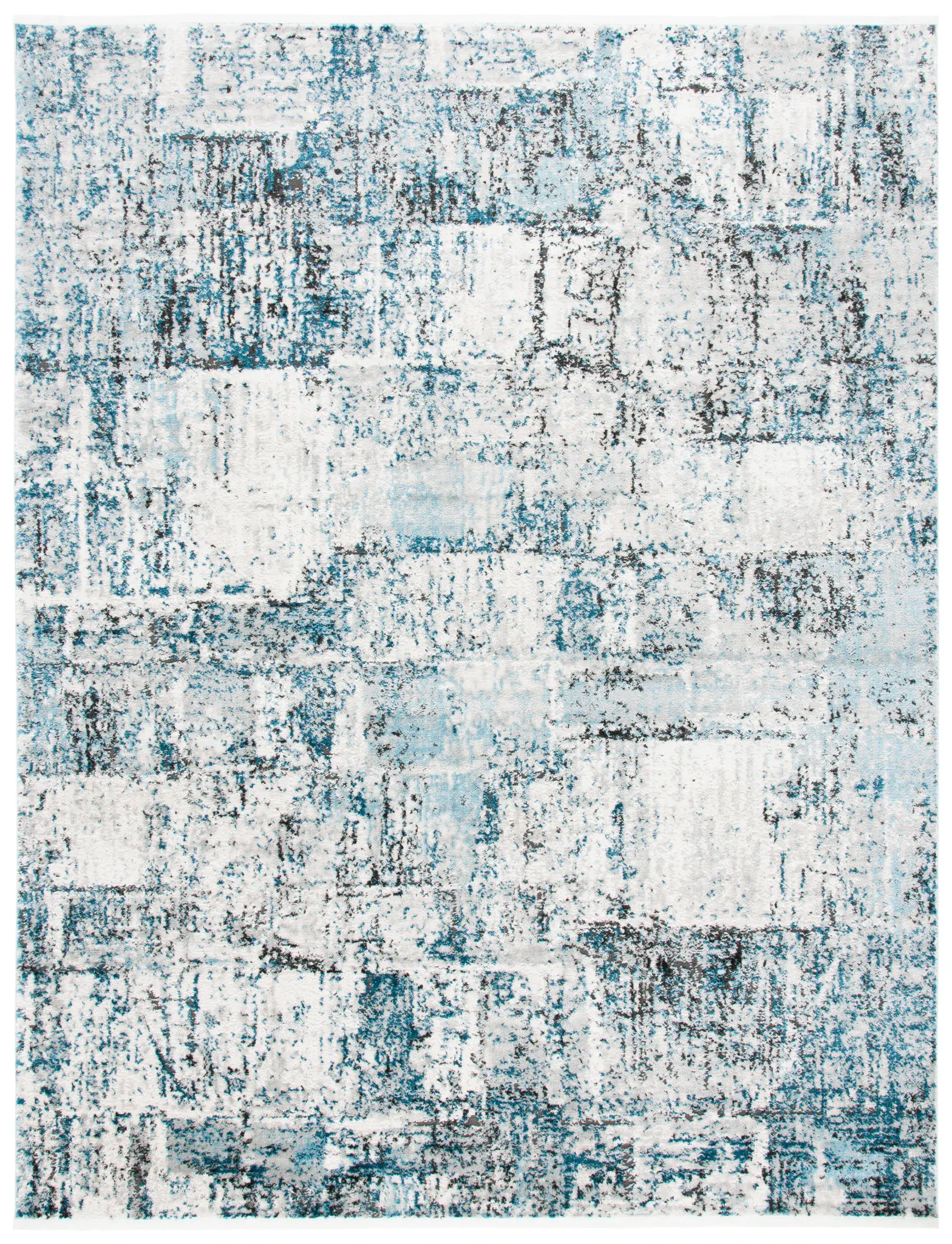 Shivan Distressed Grid Rug