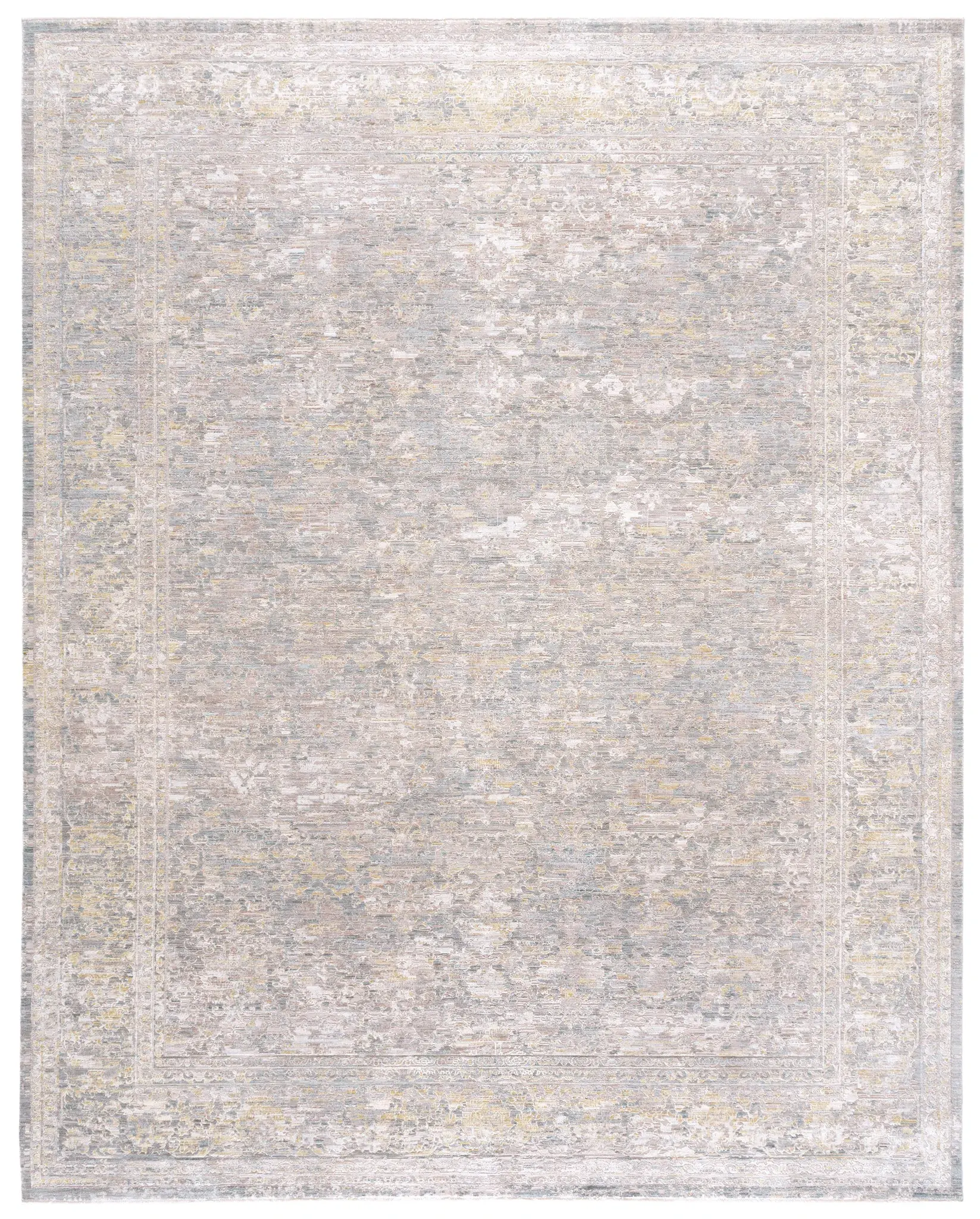 Signature Faded Floral Border Rug
