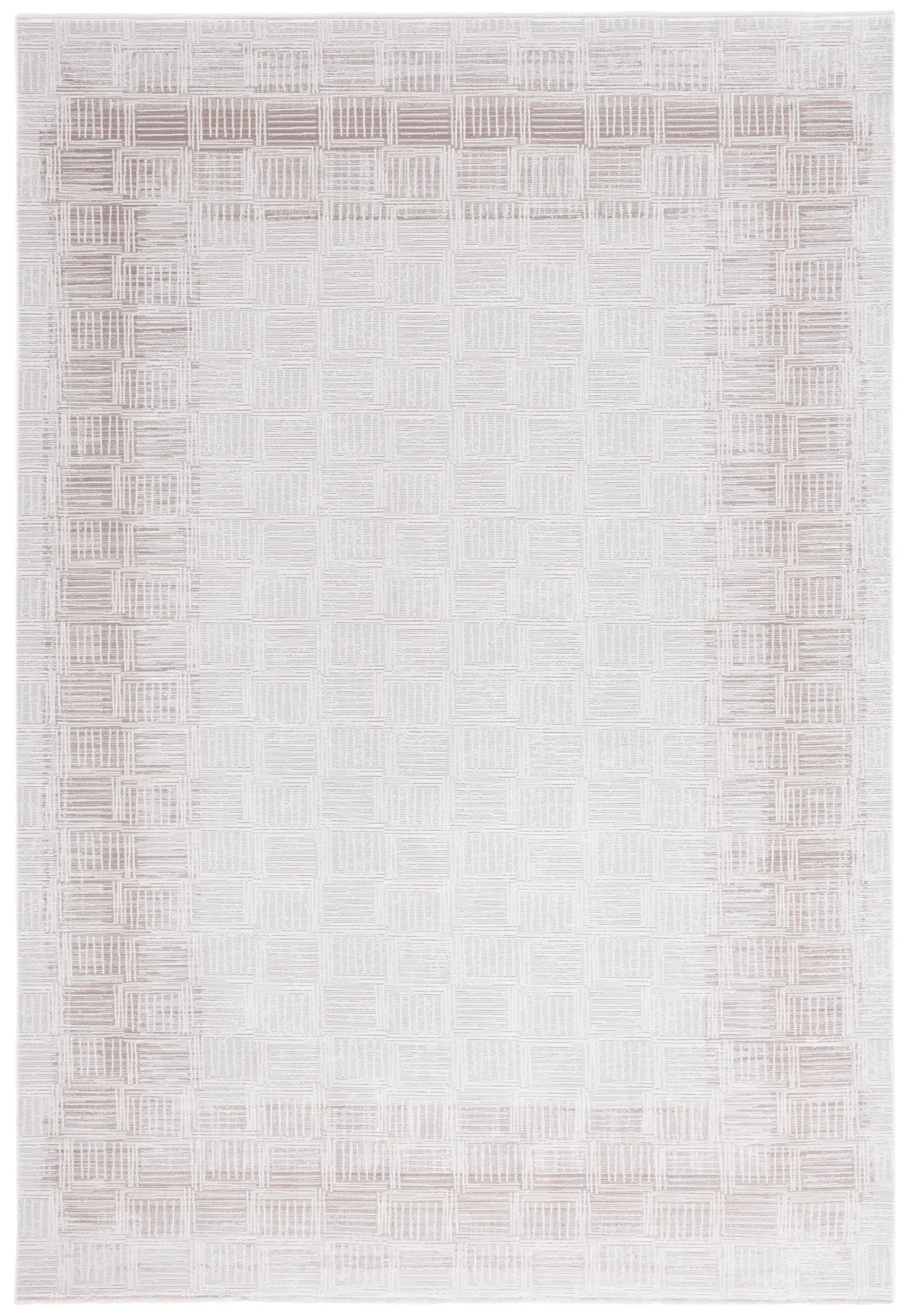 Signature Grid Basketweave Border Rug