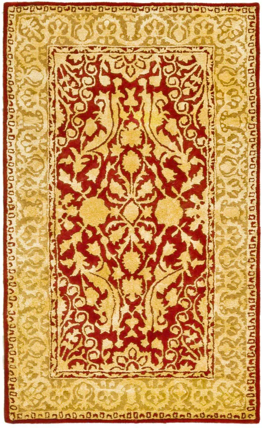 Silk Road Floral Bordered Hand-Tufted Wool Rug