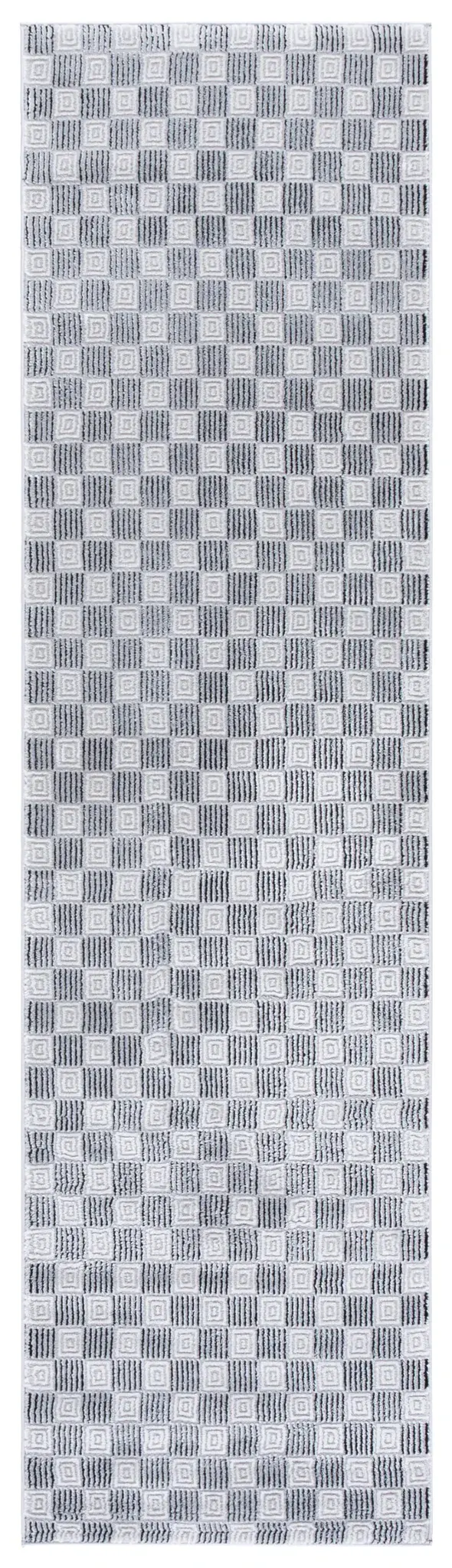 Slate Checkerboard Square Rug