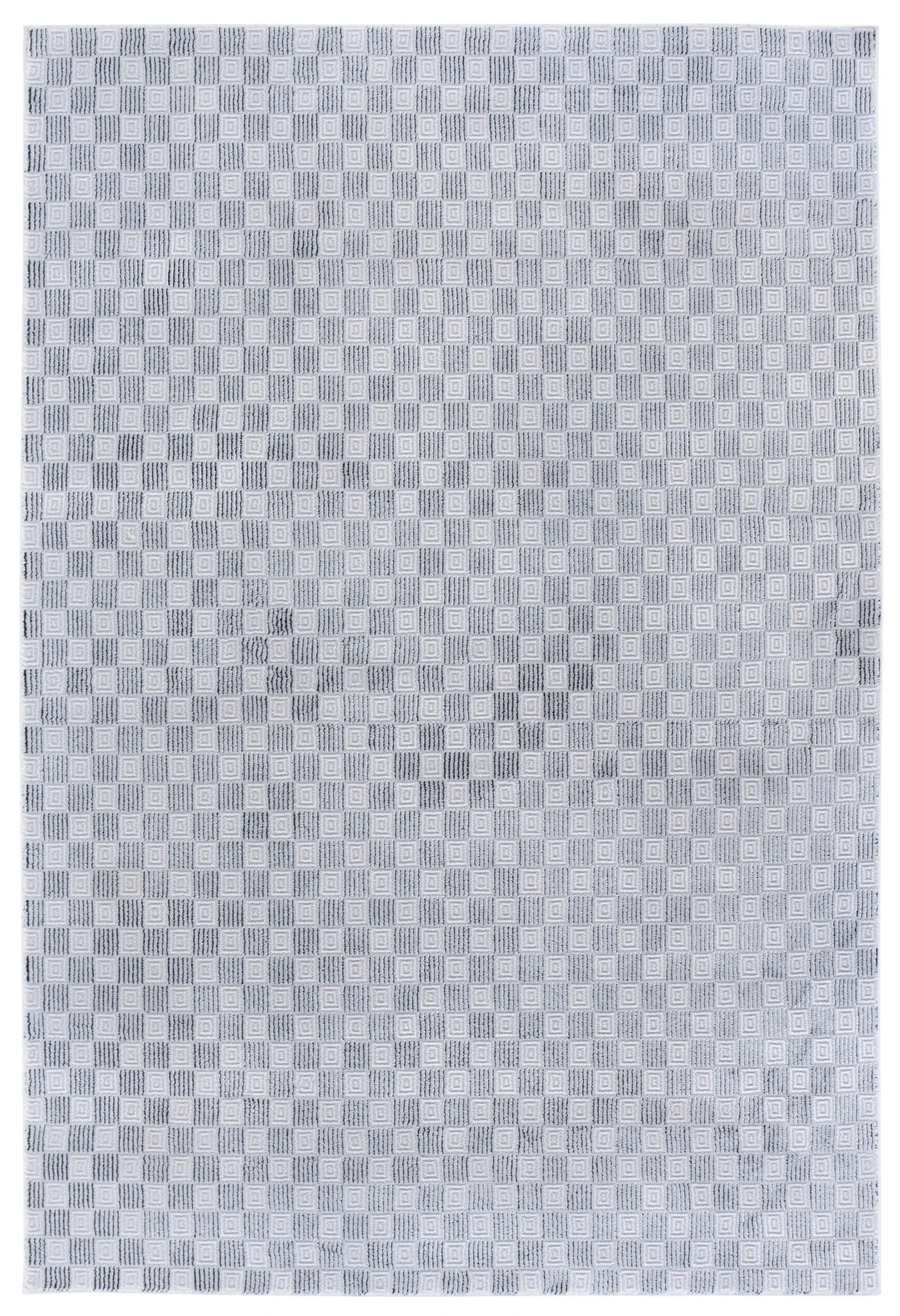 Slate Checkerboard Square Rug