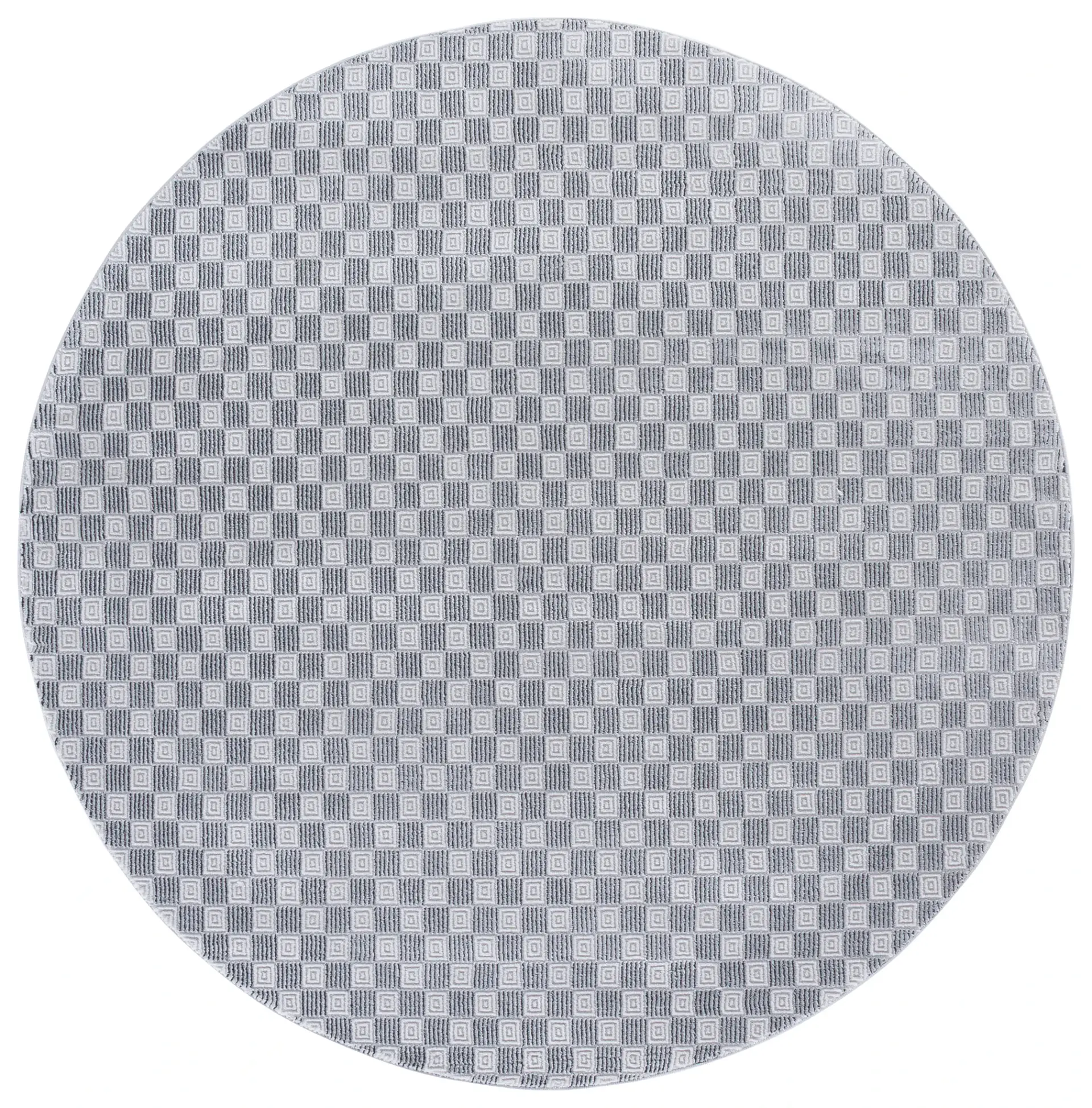 Slate Checkerboard Square Rug