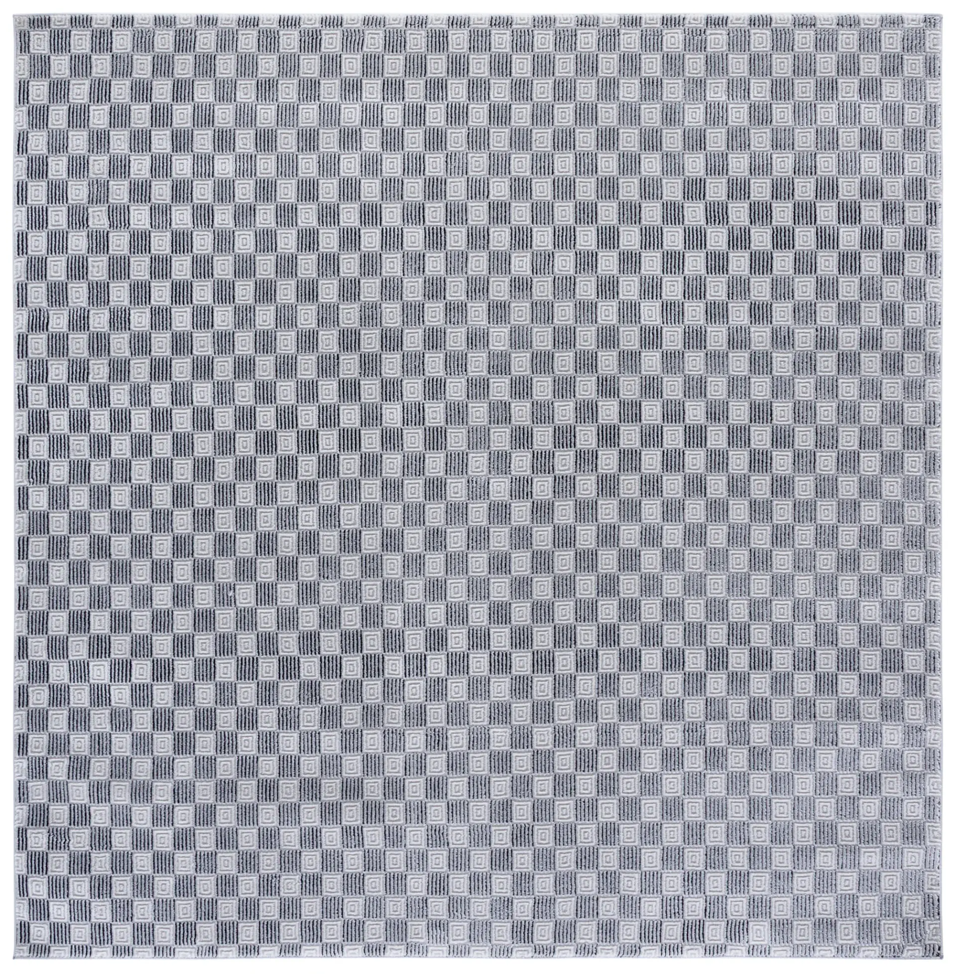 Slate Checkerboard Square Rug