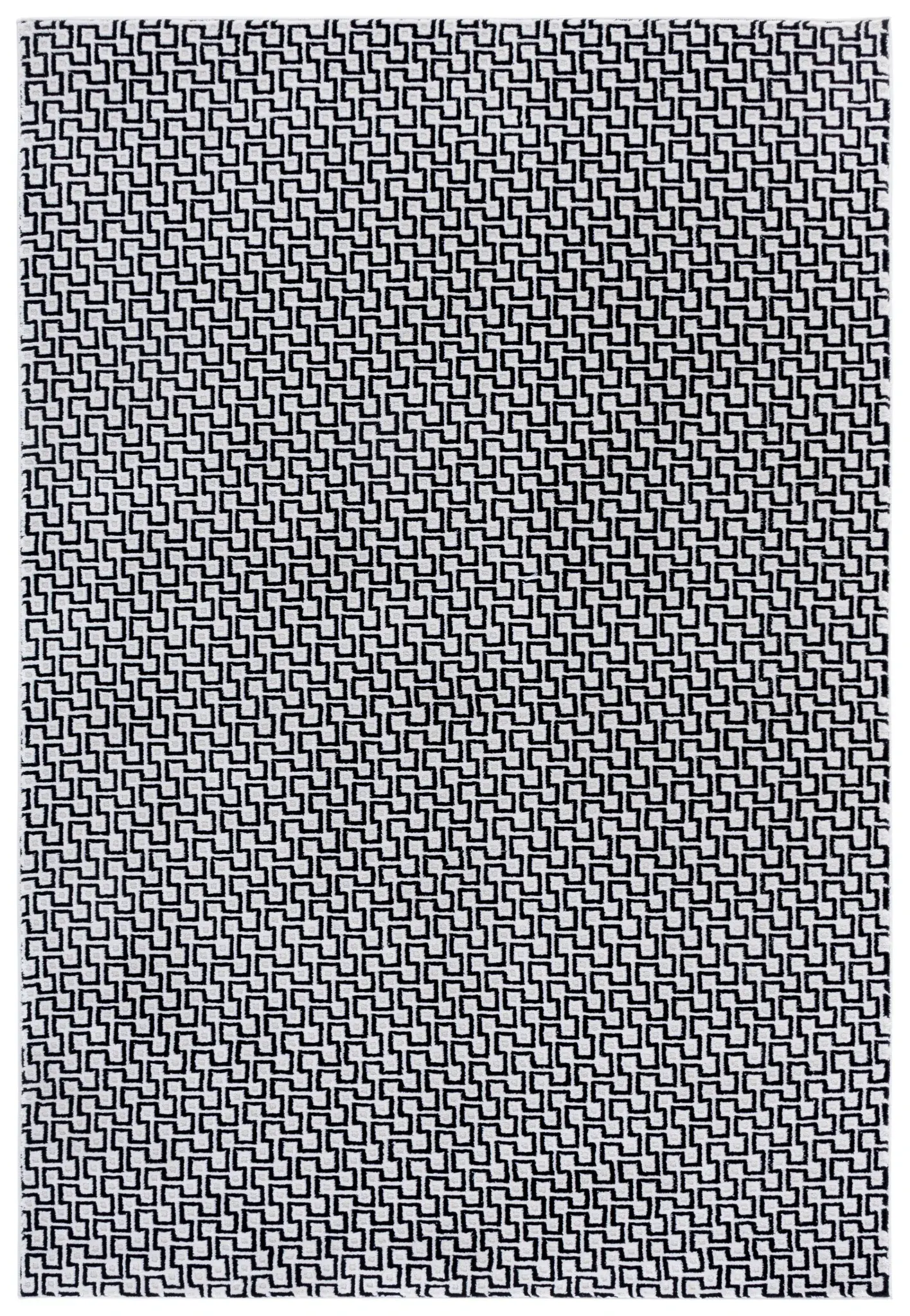 Slate Interlocking Maze Rug