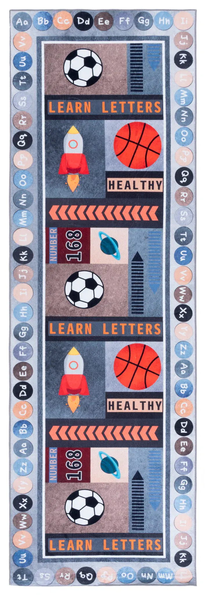 Santa Monica Kids Alphabet And Sports Washable Rug