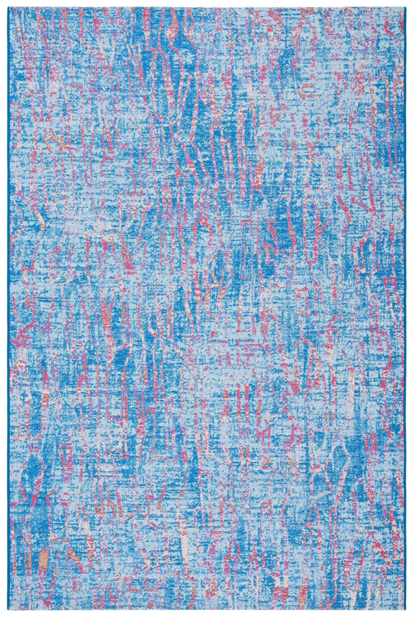 Summer Abstract Striation Outdoor Rug