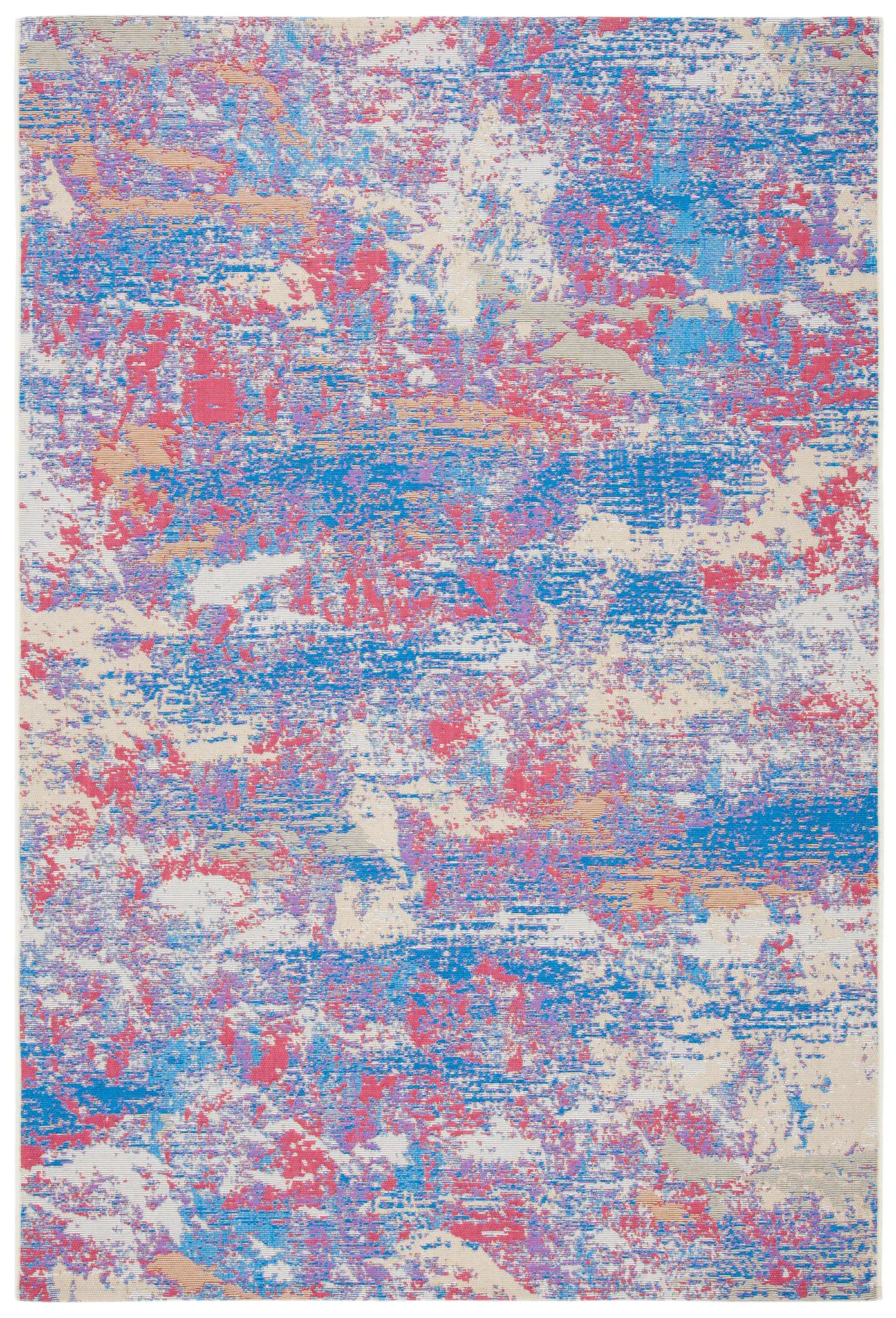 Summer Painterly Abstract Outdoor Rug