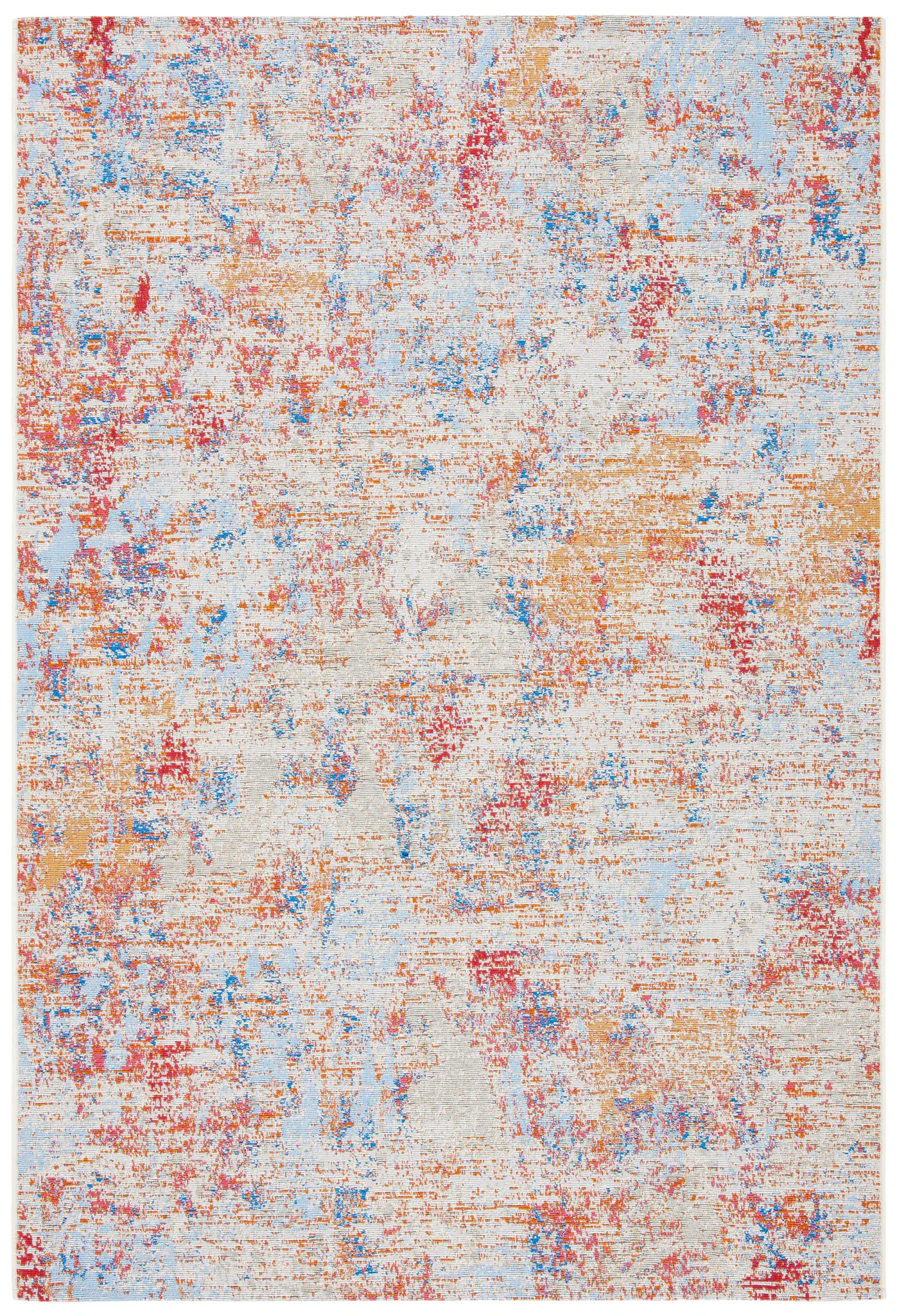 Summer Distressed Abstract Outdoor Rug